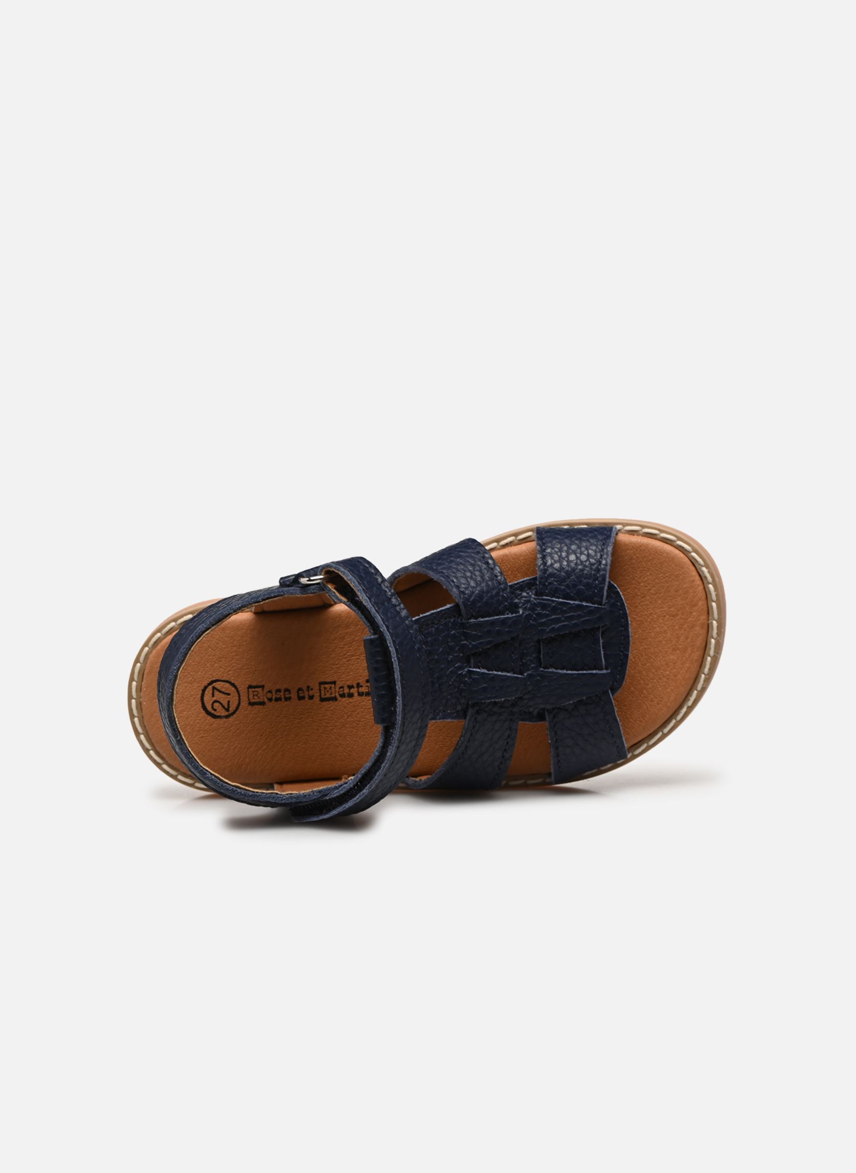 Sandales BONOU LEATHER fille bleu Rose et Martin Sandales BONOU LEATHER fille bleu Marine