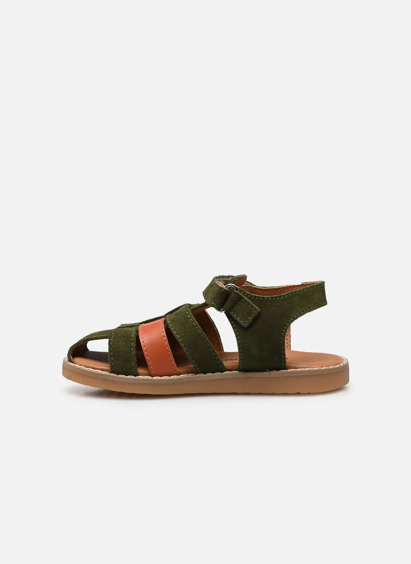 Sandalen BACAGE LEATHER jongens groen Rose et Martin Sandalen BACAGE LEATHER jongens groen KAKI
