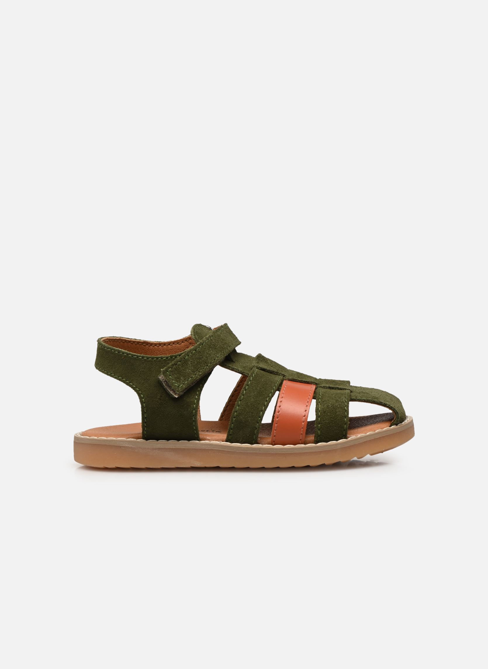 Sandalen BACAGE LEATHER jongens groen Rose et Martin Sandalen BACAGE LEATHER jongens groen KAKI