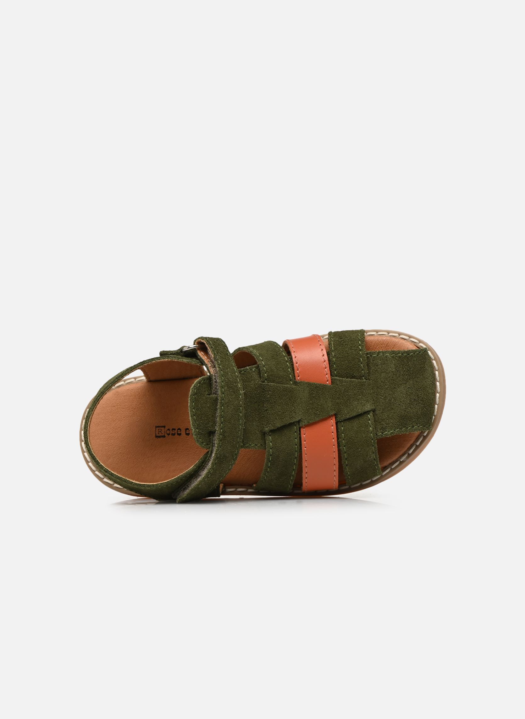 Sandalen BACAGE LEATHER jongens groen Rose et Martin Sandalen BACAGE LEATHER jongens groen KAKI
