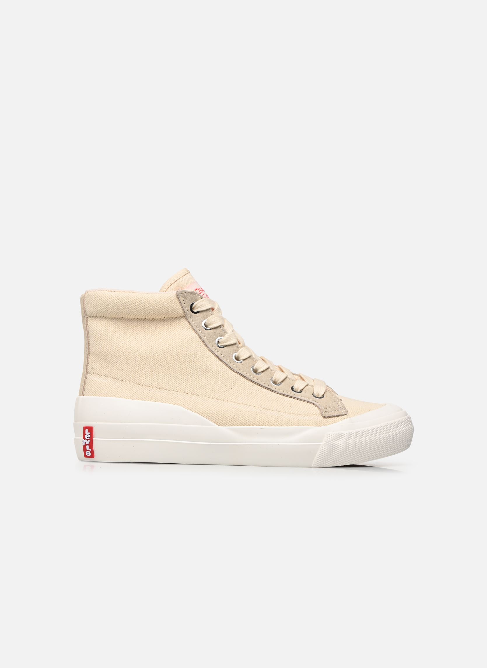 Leinen-Sneaker LS1 HIGH S W damen beige Levi's Leinen-Sneaker LS1 HIGH S W damen beige Off white