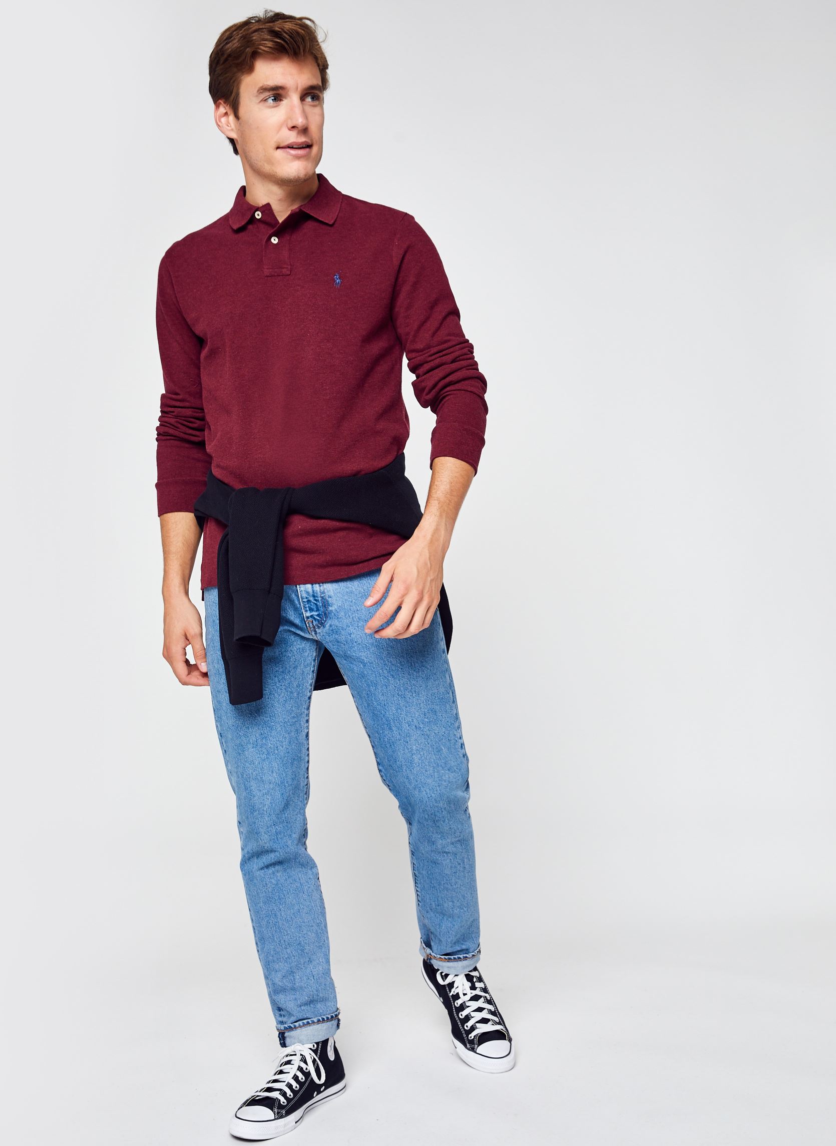 Polos Polo Coupe Ajustée En Piqué 710680790 homme bordeaux Polo Ralph Lauren Polos Polo Coupe Ajustée En Piqué 710680790 homme bordeaux SPRING WINE HEATHER/C7996