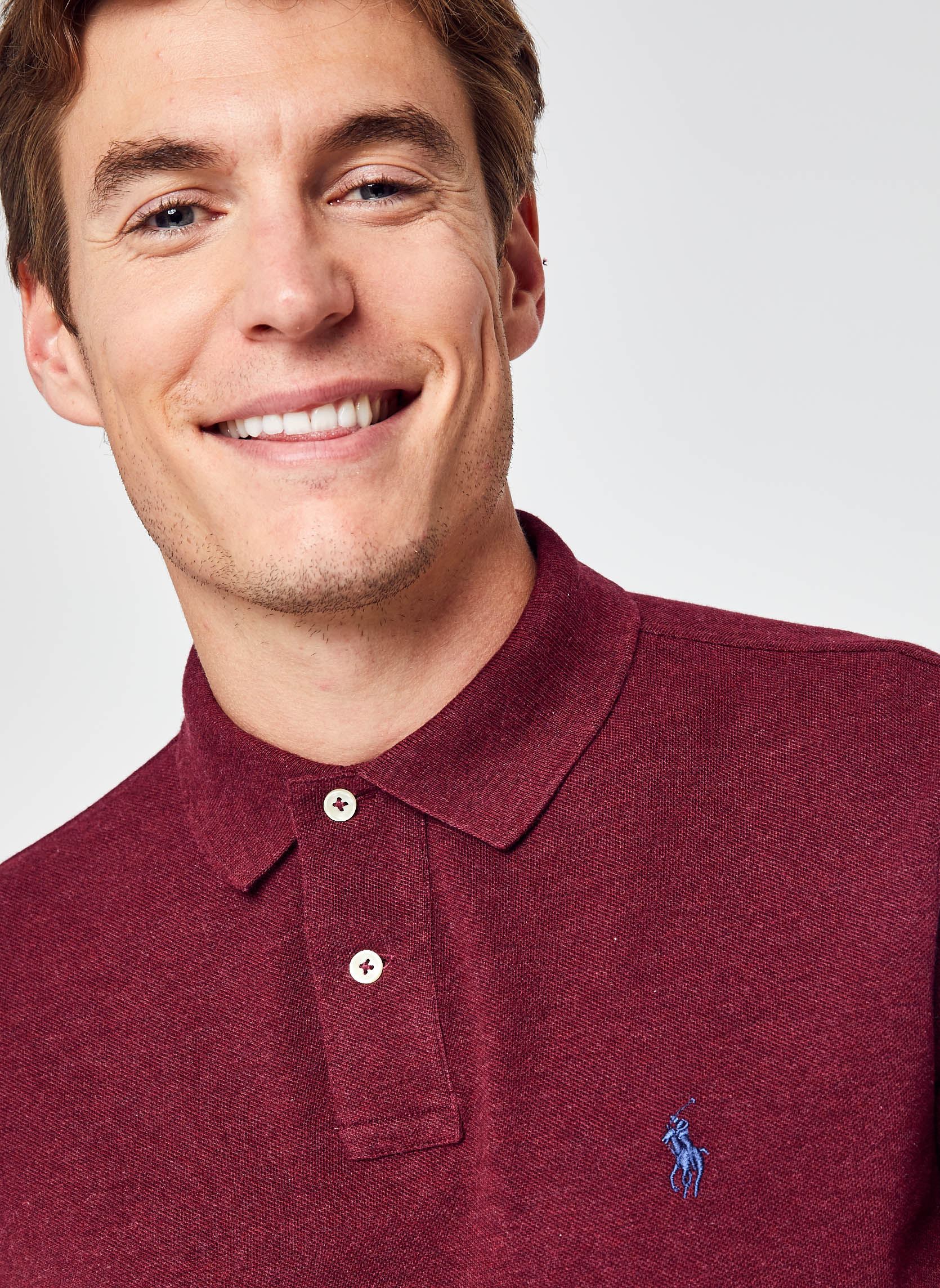 Polos Polo Coupe Ajustée En Piqué 710680790 homme bordeaux Polo Ralph Lauren Polos Polo Coupe Ajustée En Piqué 710680790 homme bordeaux SPRING WINE HEATHER/C7996