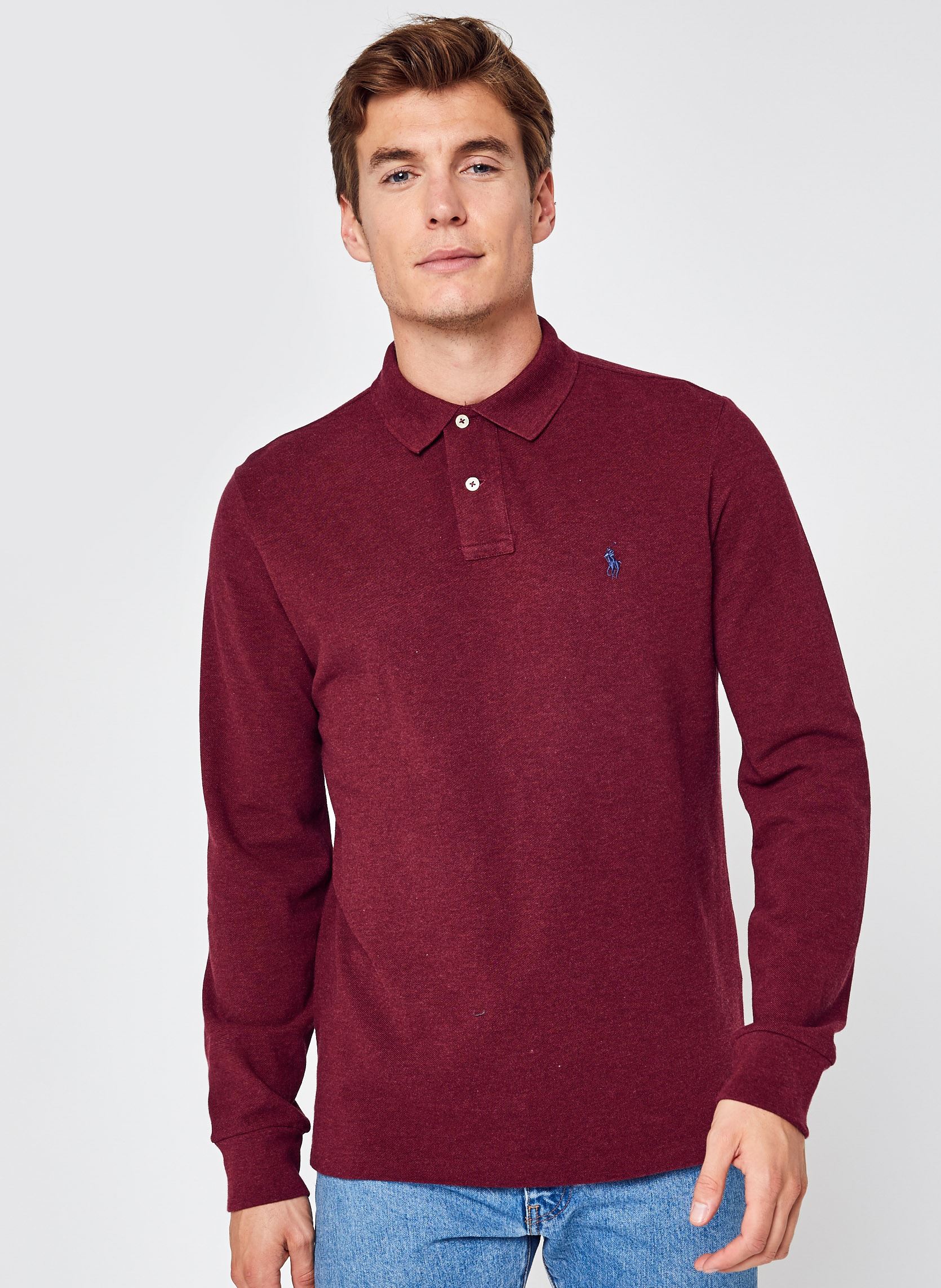 Polos Polo Coupe Ajustée En Piqué 710680790 homme bordeaux Polo Ralph Lauren Polos Polo Coupe Ajustée En Piqué 710680790 homme bordeaux SPRING WINE HEATHER/C7996