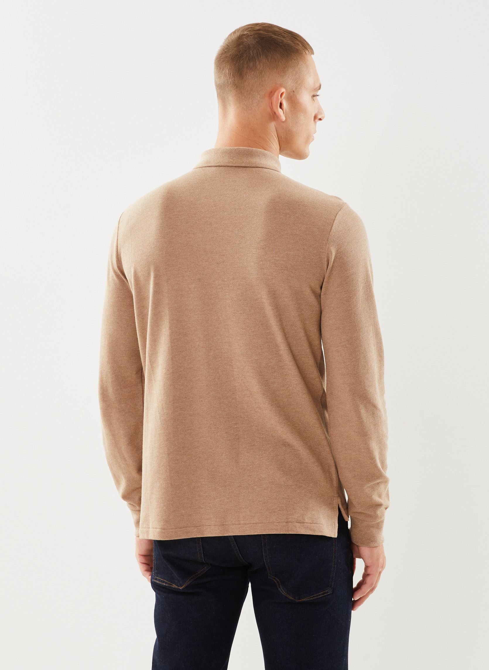 Polos Polo Coupe Ajustée En Piqué 710680790 homme marron Polo Ralph Lauren Polos Polo Coupe Ajustée En Piqué 710680790 homme marron GREY CLOUD HEATHER/C8135