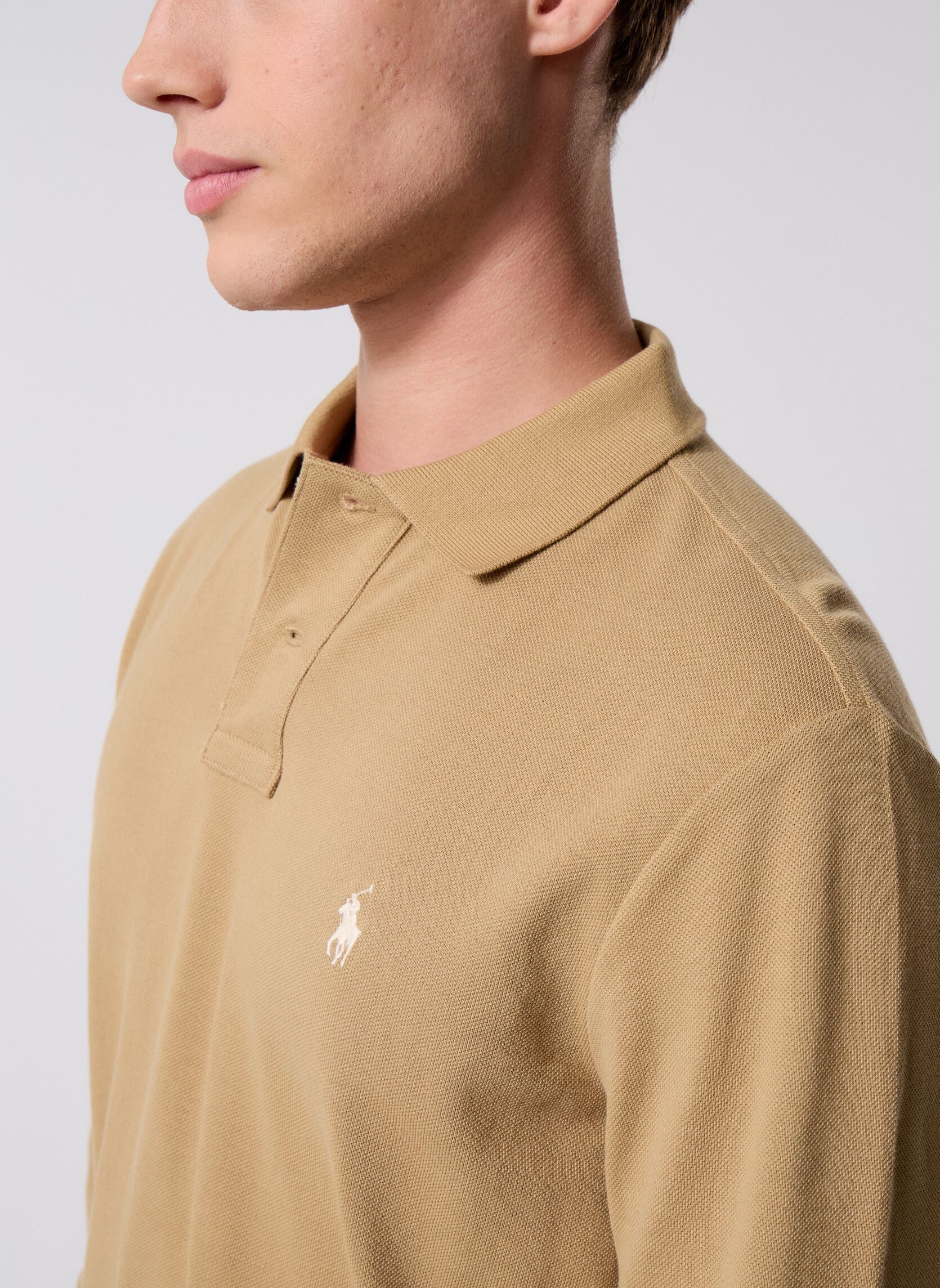 Polos Polo Coupe Ajustée En Piqué 710680790 homme marron Polo Ralph Lauren Polos Polo Coupe Ajustée En Piqué 710680790 homme marron CAFE TANC8176