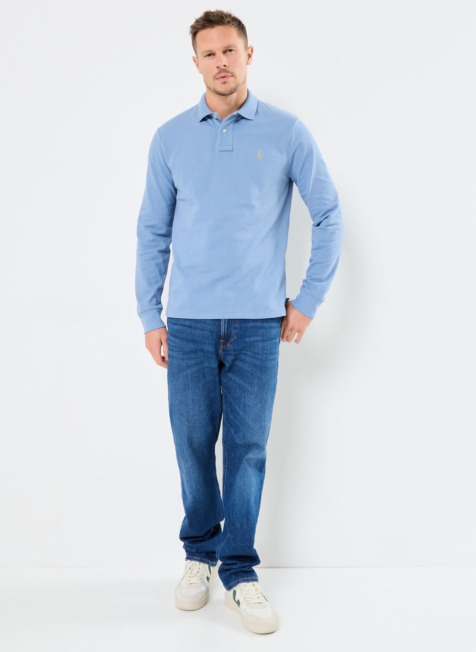 Polos Polo Coupe Ajustée En Piqué 710680790 homme bleu Polo Ralph Lauren Polos Polo Coupe Ajustée En Piqué 710680790 homme bleu CHANNEL BLUE/C8640