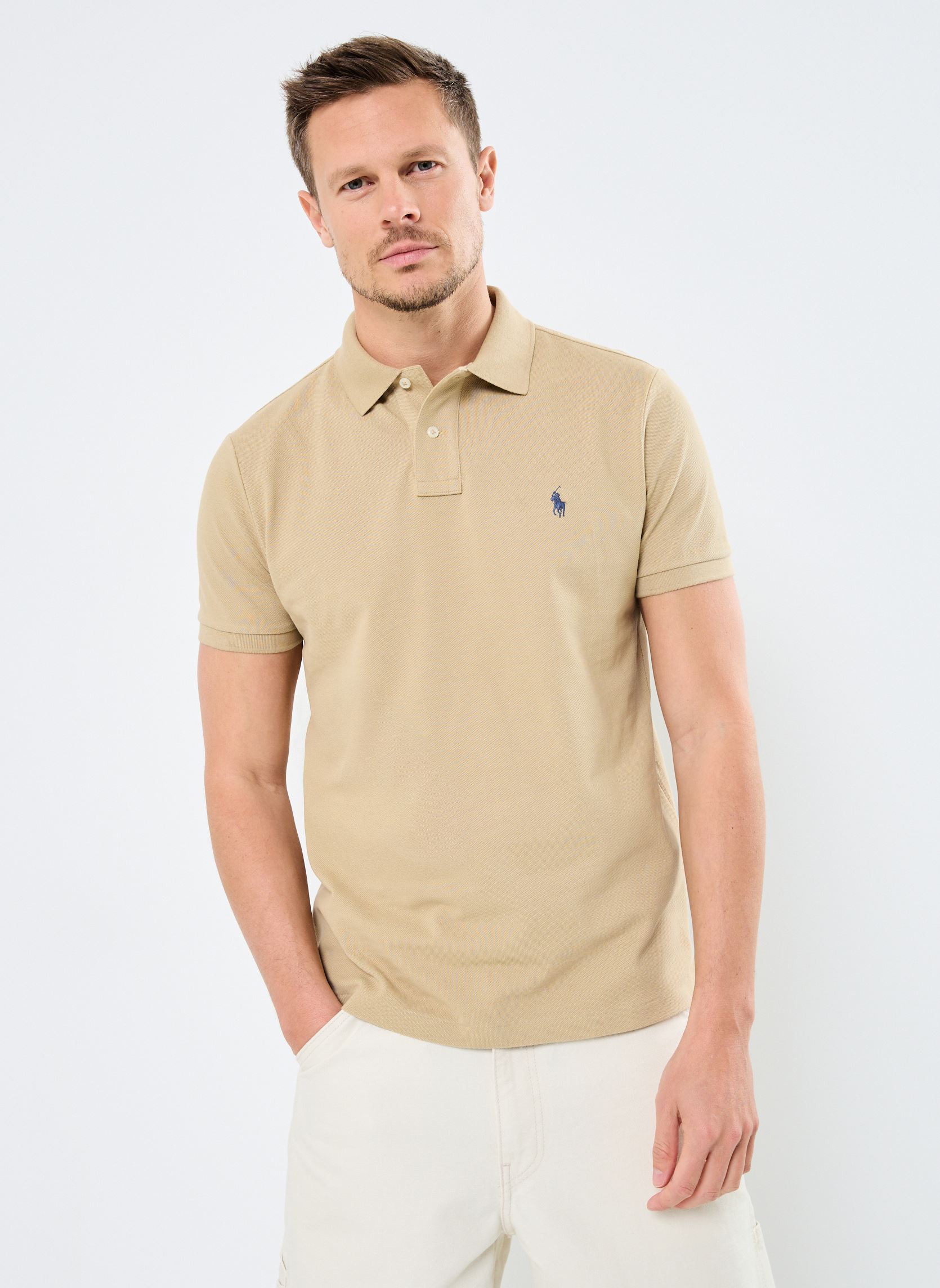 Vêtements Polo Ralph Lauren Polo coupe ajustée en piqué 710680790 pour Homme