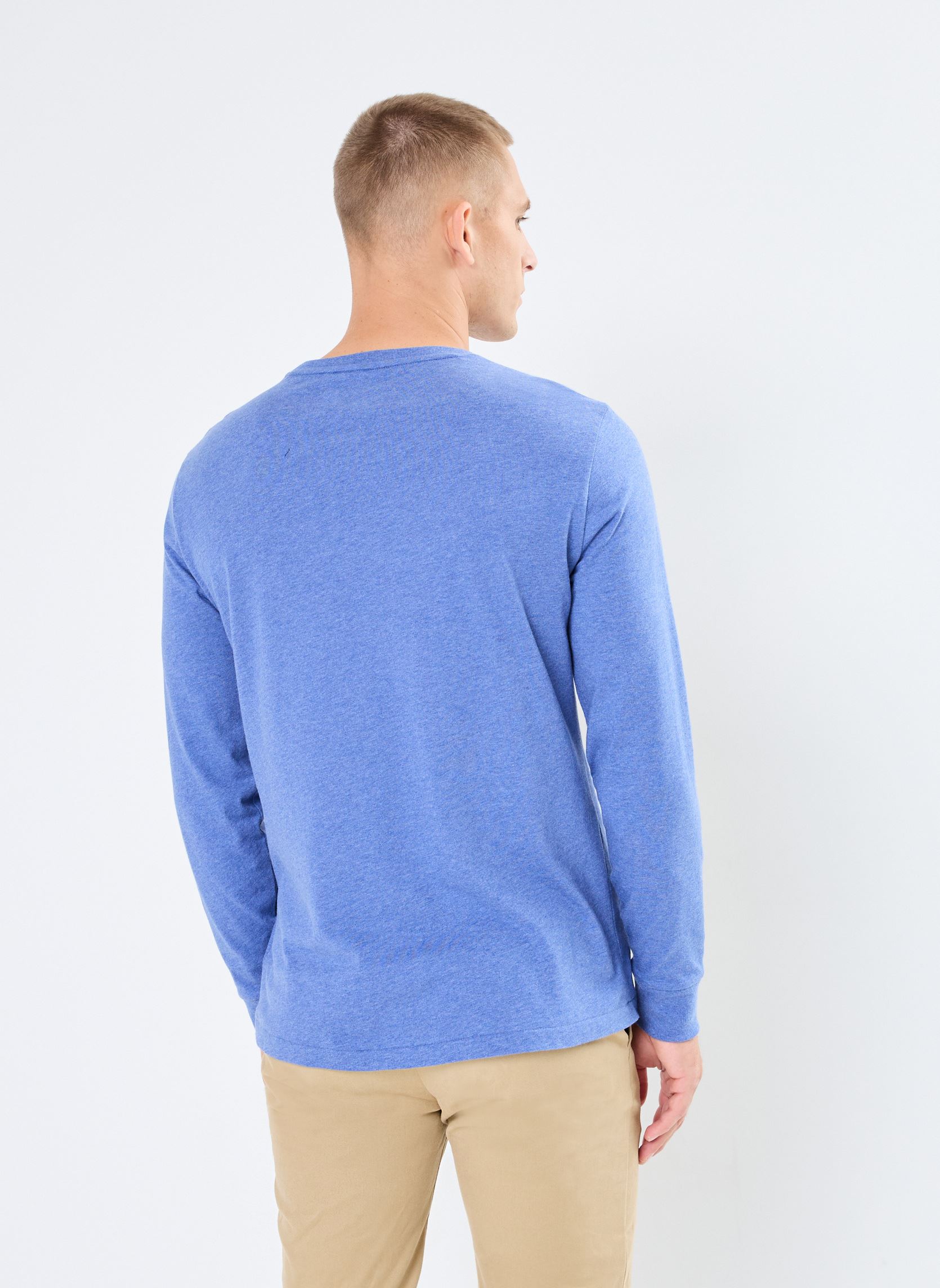 Magliette T-Shirt Ajusté Manches Longues En Jersey uomo blu Polo Ralph Lauren Magliette T-Shirt Ajusté Manches Longues En Jersey uomo blu FADED ROYAL HEATHERC7941