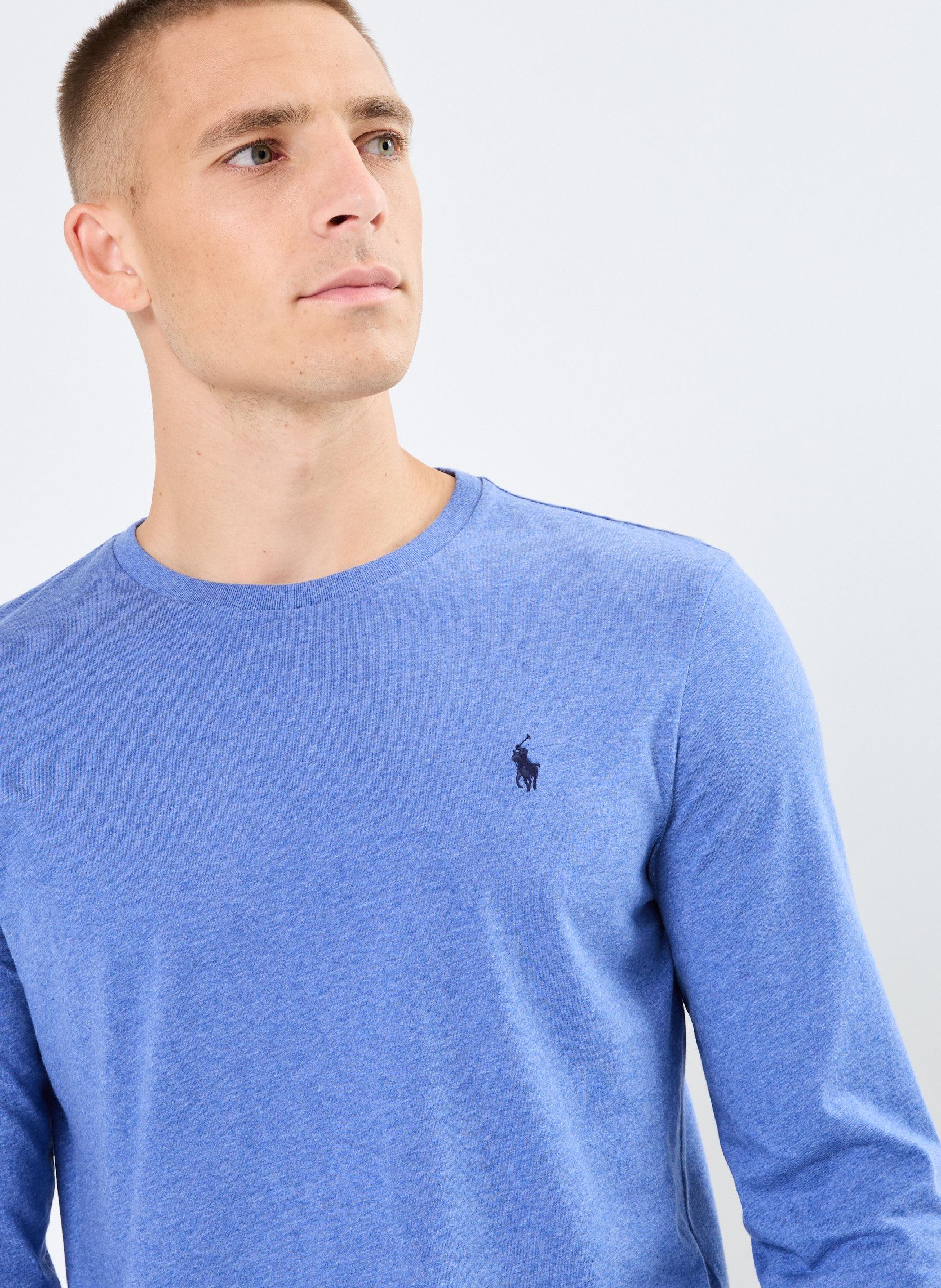 Magliette T-Shirt Ajusté Manches Longues En Jersey uomo blu Polo Ralph Lauren Magliette T-Shirt Ajusté Manches Longues En Jersey uomo blu FADED ROYAL HEATHERC7941