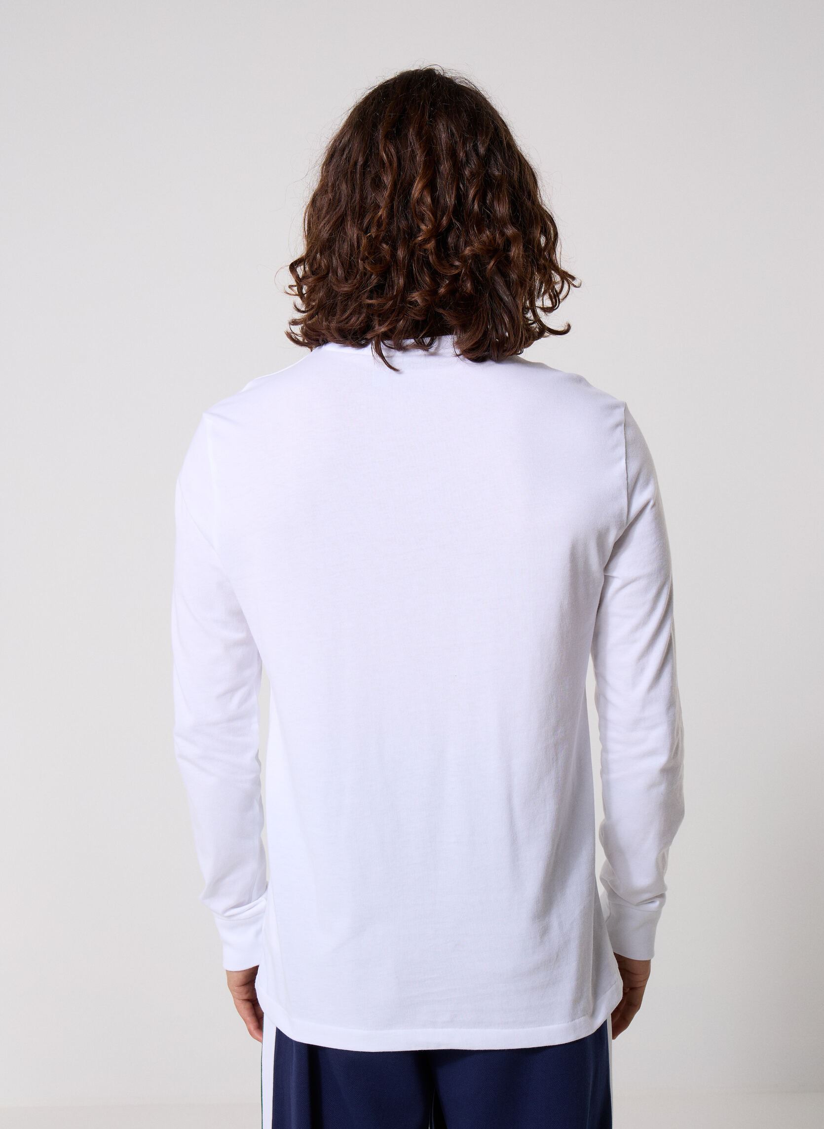 Tee-shirts T-Shirt Ajusté Manches Longues En Jersey homme blanc Polo Ralph Lauren Tee-shirts T-Shirt Ajusté Manches Longues En Jersey homme blanc WHITE