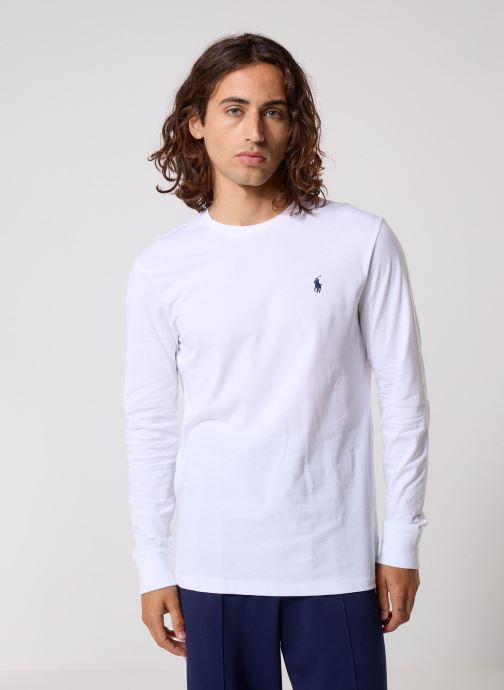Polo Ralph Lauren T-shirts T-Shirt Ajusté Manches Longues En Jersey heren wit