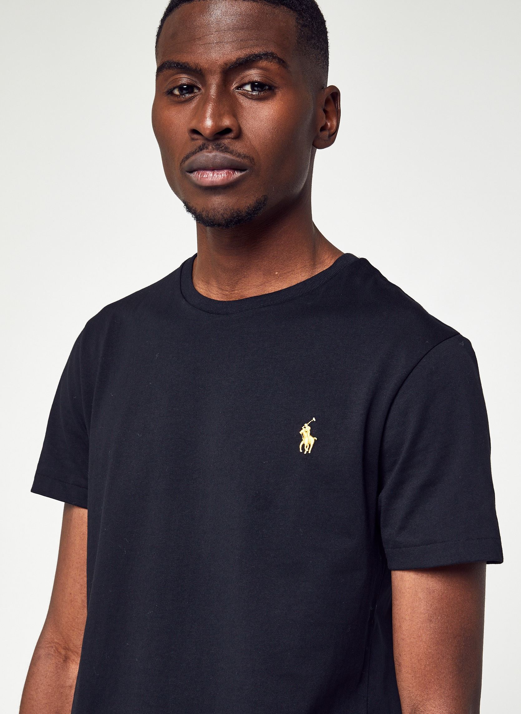 Tee-shirts T-shirt ajusté à col rond en jersey homme noir Polo Ralph Lauren Tee-shirts T-shirt ajusté à col rond en jersey homme noir POLO BLACK