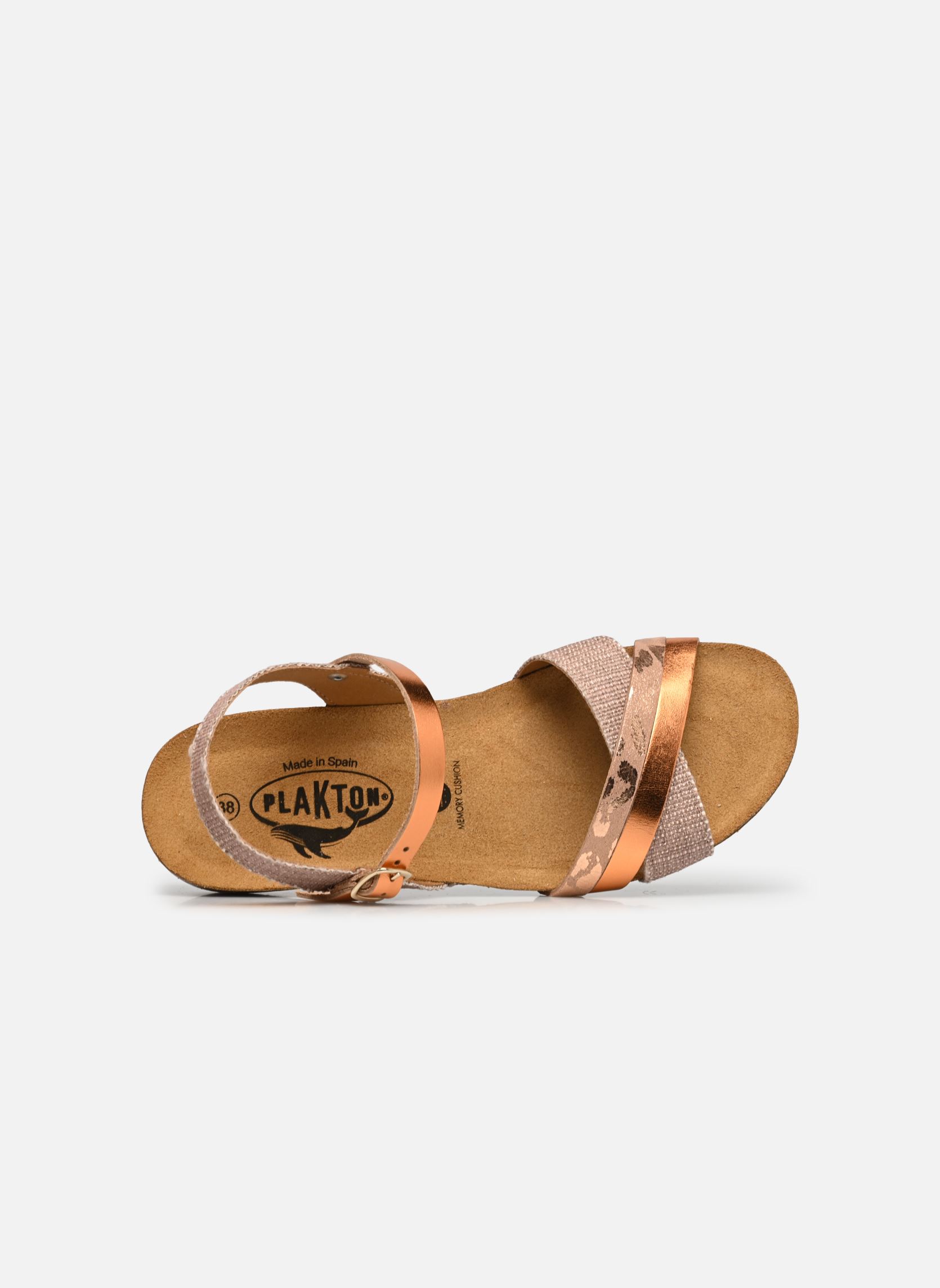 Sandales compensées et plateformes Norte femme beige Plakton Sandales compensées et plateformes Norte femme beige LINO NATURAL METAL LUX ORO MIC