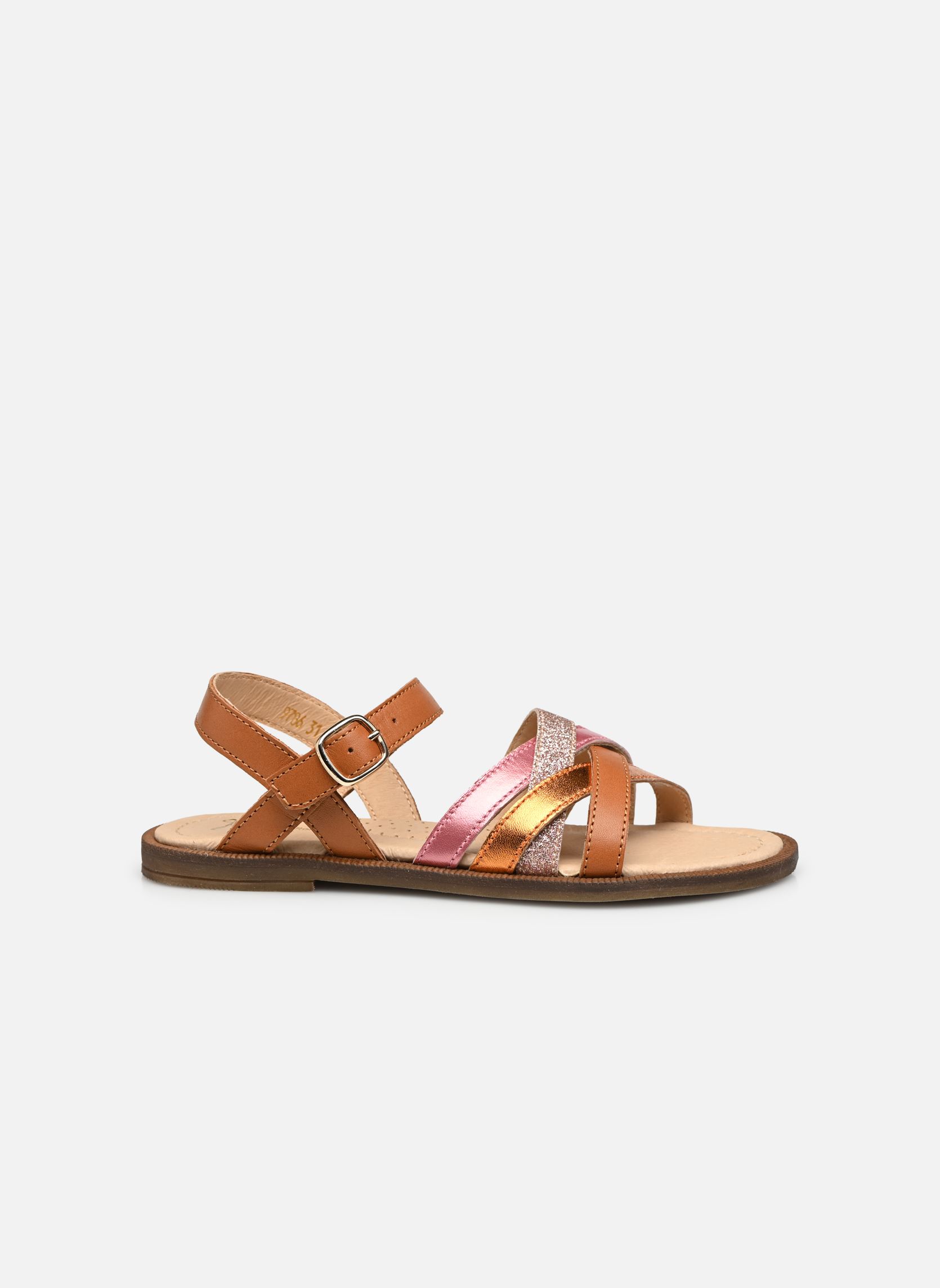 Sandalen Ponza Boucle mädchen braun Romagnoli Sandalen Ponza Boucle mädchen braun CUIR