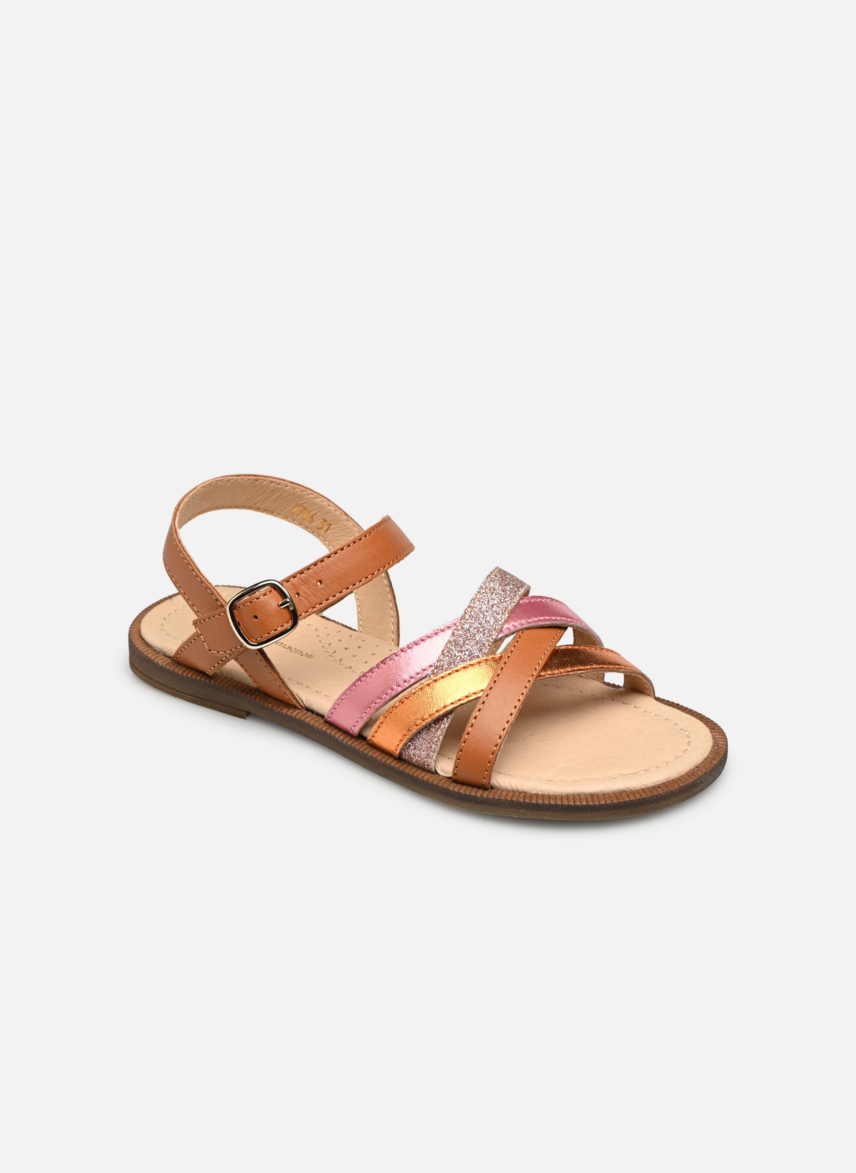 Sandalen Ponza Boucle mädchen braun Romagnoli Sandalen Ponza Boucle mädchen braun CUIR