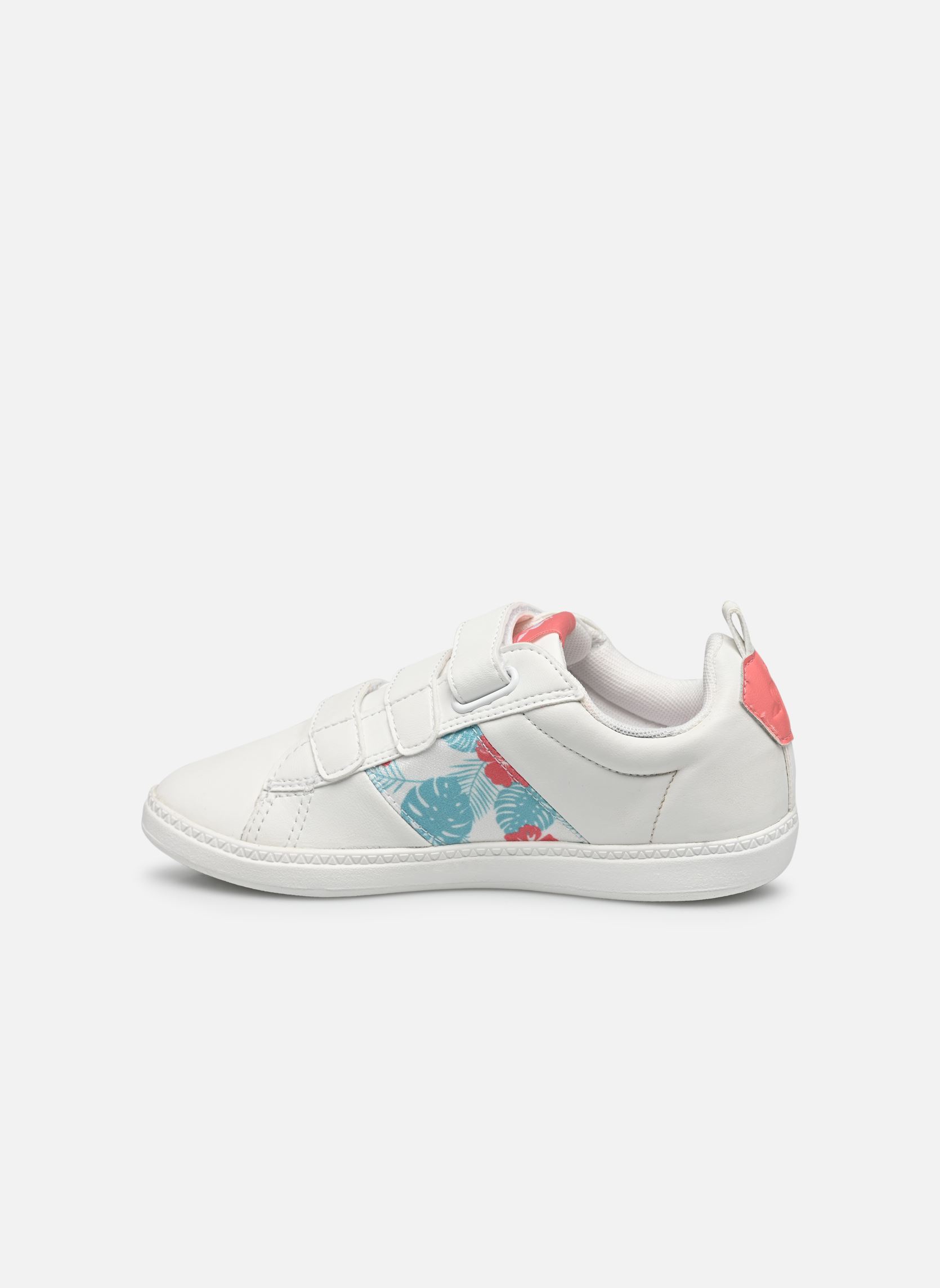 Niedrige Sneaker COURTCLASSIC PS FLORAL mädchen weiß Le Coq Sportif Niedrige Sneaker COURTCLASSIC PS FLORAL mädchen weiß OPTICAL WHITE/SHELL PINK