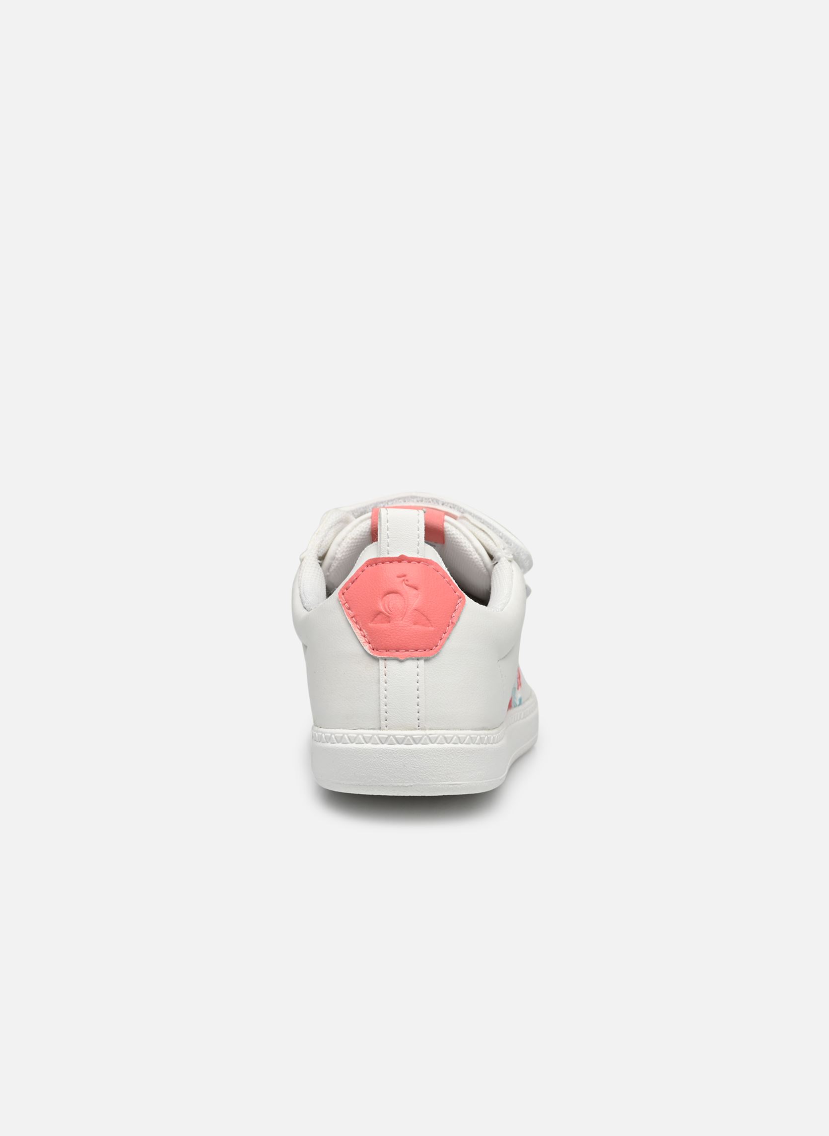 Niedrige Sneaker COURTCLASSIC PS FLORAL mädchen weiß Le Coq Sportif Niedrige Sneaker COURTCLASSIC PS FLORAL mädchen weiß OPTICAL WHITE/SHELL PINK