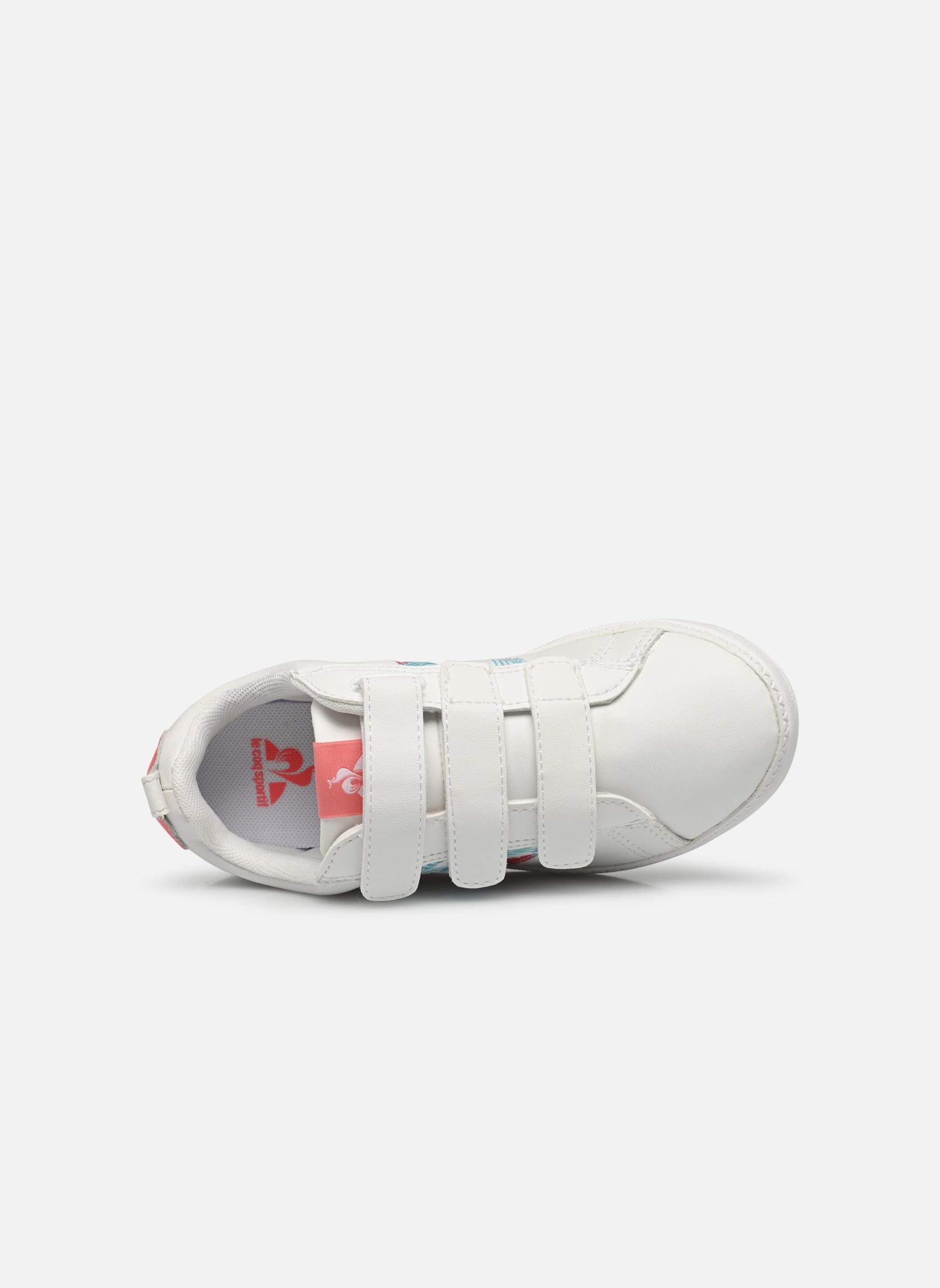 Niedrige Sneaker COURTCLASSIC PS FLORAL mädchen weiß Le Coq Sportif Niedrige Sneaker COURTCLASSIC PS FLORAL mädchen weiß OPTICAL WHITE/SHELL PINK