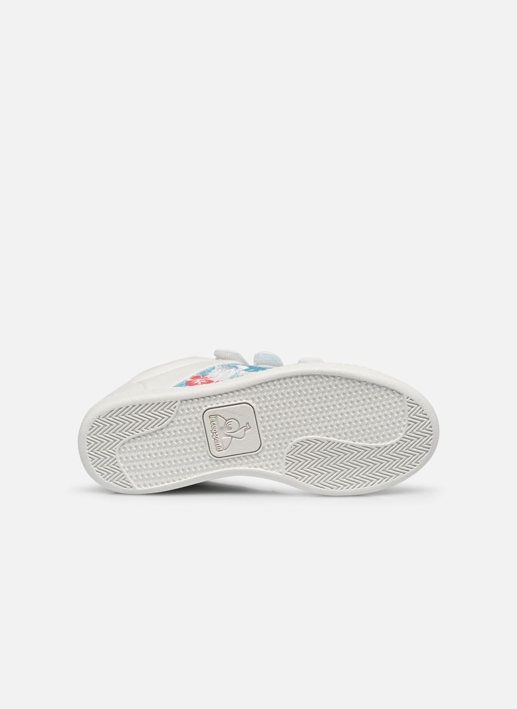 Niedrige Sneaker COURTCLASSIC PS FLORAL mädchen weiß Le Coq Sportif Niedrige Sneaker COURTCLASSIC PS FLORAL mädchen weiß OPTICAL WHITE/SHELL PINK