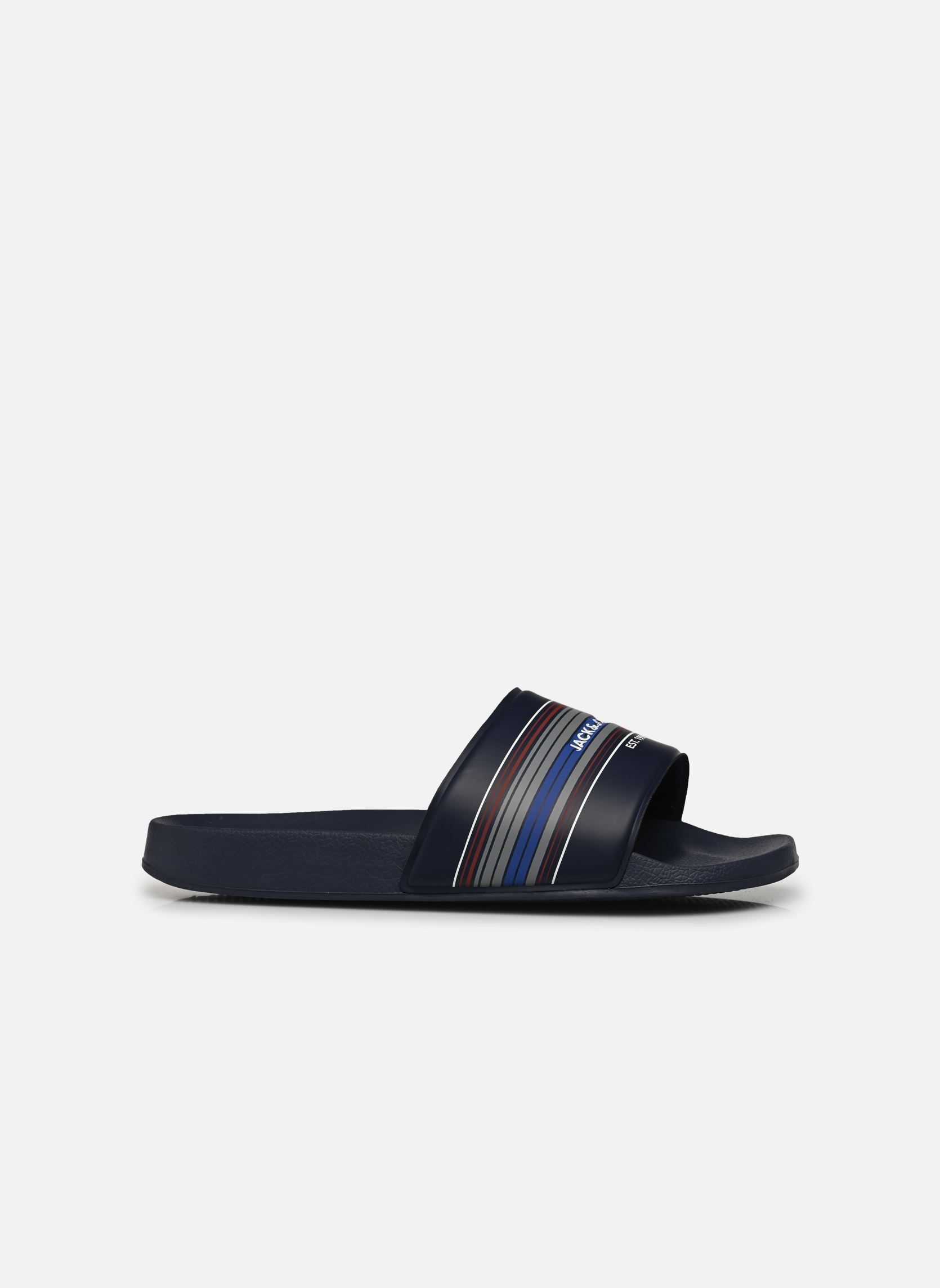 Sandales et mules JFWLEWIS STRIPE SLIDER homme bleu Jack & Jones Sandales et mules JFWLEWIS STRIPE SLIDER homme bleu Navy Blazer 2