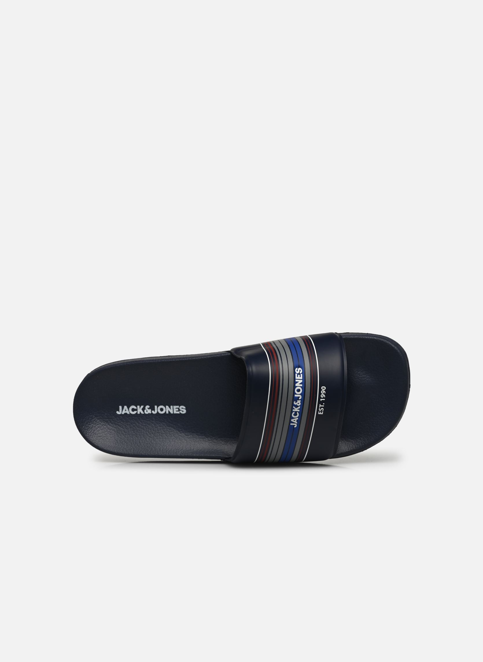Sandales et mules JFWLEWIS STRIPE SLIDER homme bleu Jack & Jones Sandales et mules JFWLEWIS STRIPE SLIDER homme bleu Navy Blazer 2