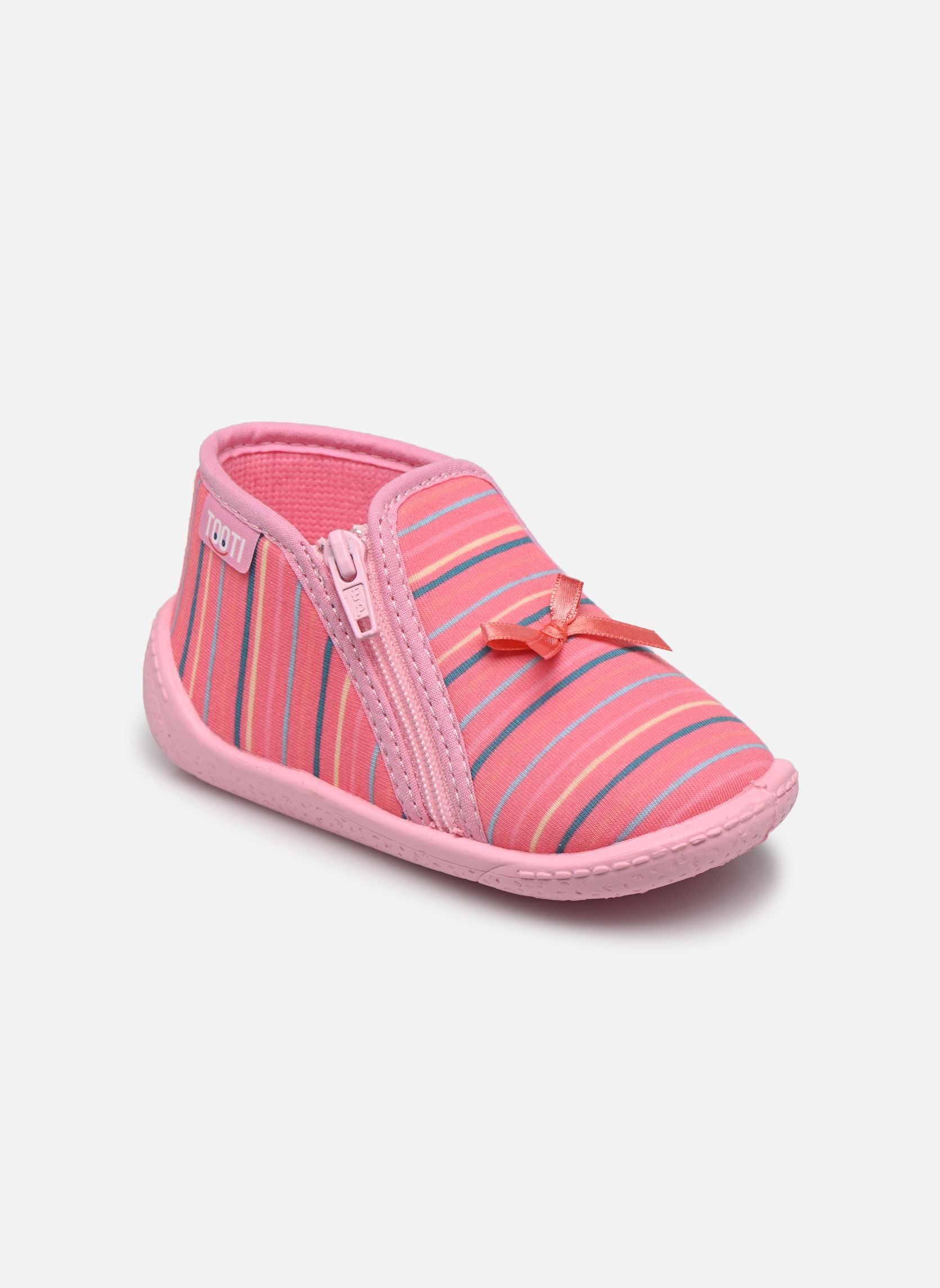 Chaussons Xadage Ec 9597Rayures2022/Ec100 fille rose Tooti Chaussons Xadage Ec 9597Rayures2022/Ec100 fille rose CORAIL VERT