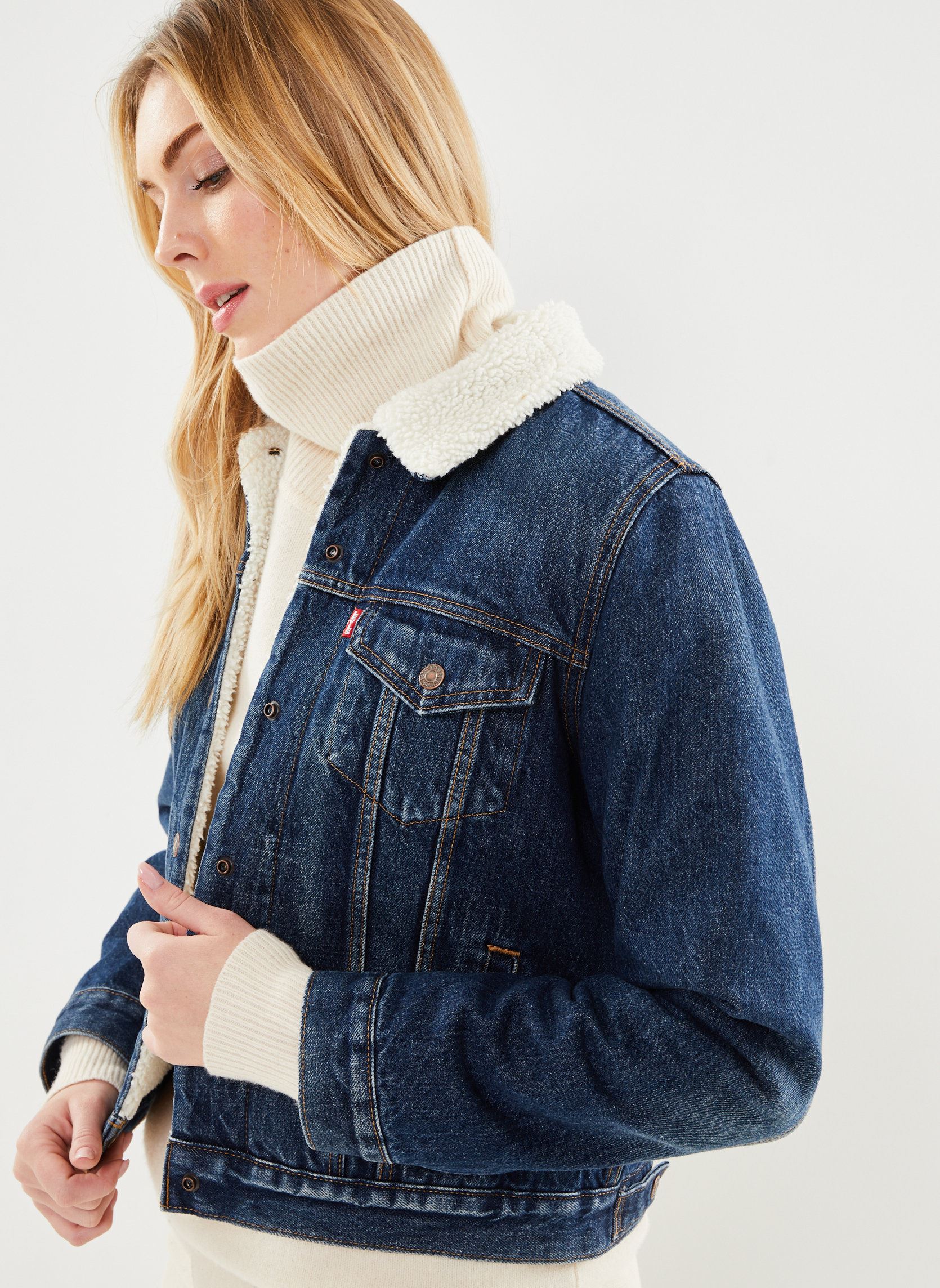Vestes en jean Original Sherpa Trucker femme bleu Levi's Vestes en jean Original Sherpa Trucker femme bleu THAT NEW NEW