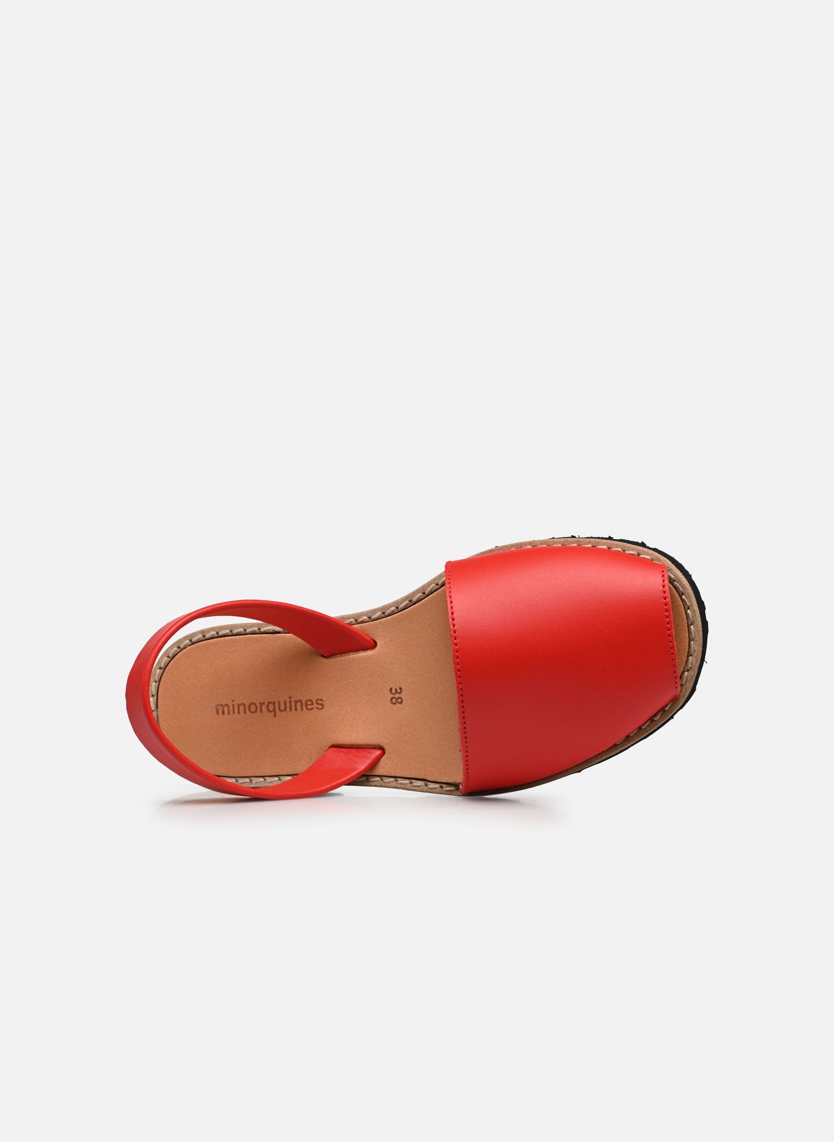 Sandales Avarca Cuir Pomodoro femme rouge Minorquines Sandales Avarca Cuir Pomodoro femme rouge POMODORO