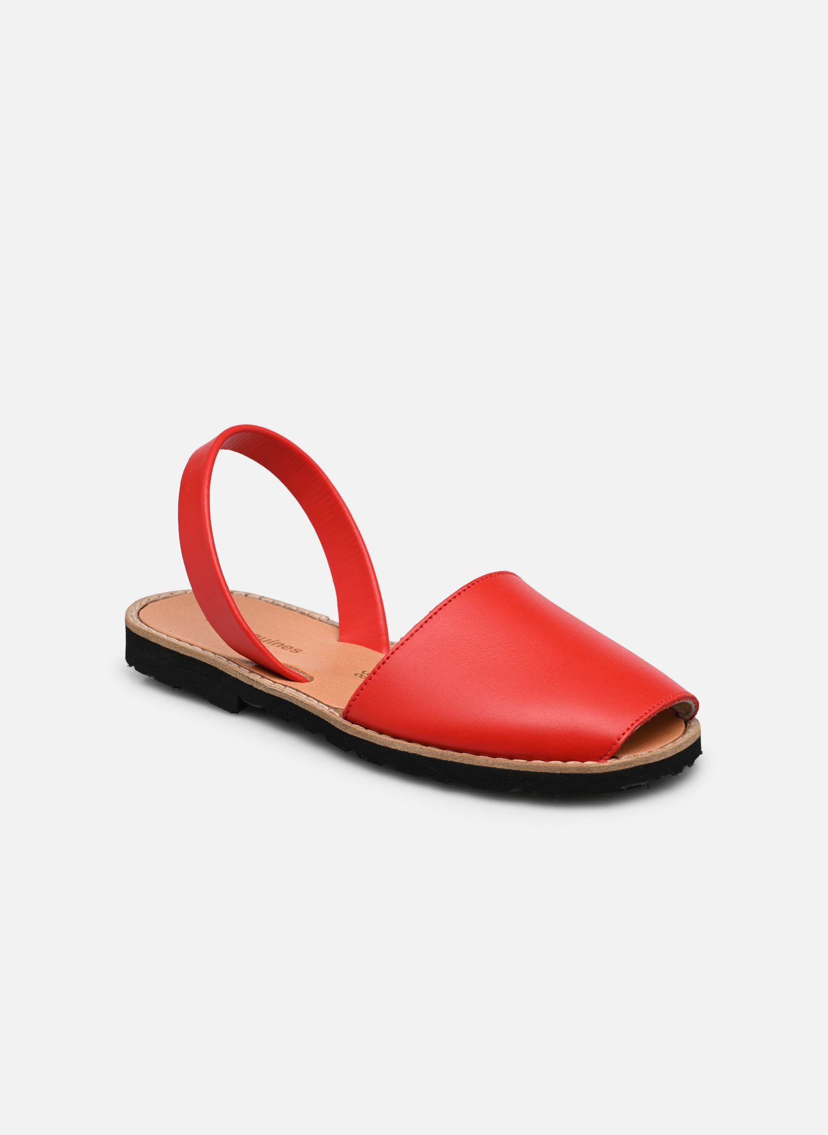 Sandales Avarca Cuir Pomodoro femme rouge Minorquines Sandales Avarca Cuir Pomodoro femme rouge POMODORO