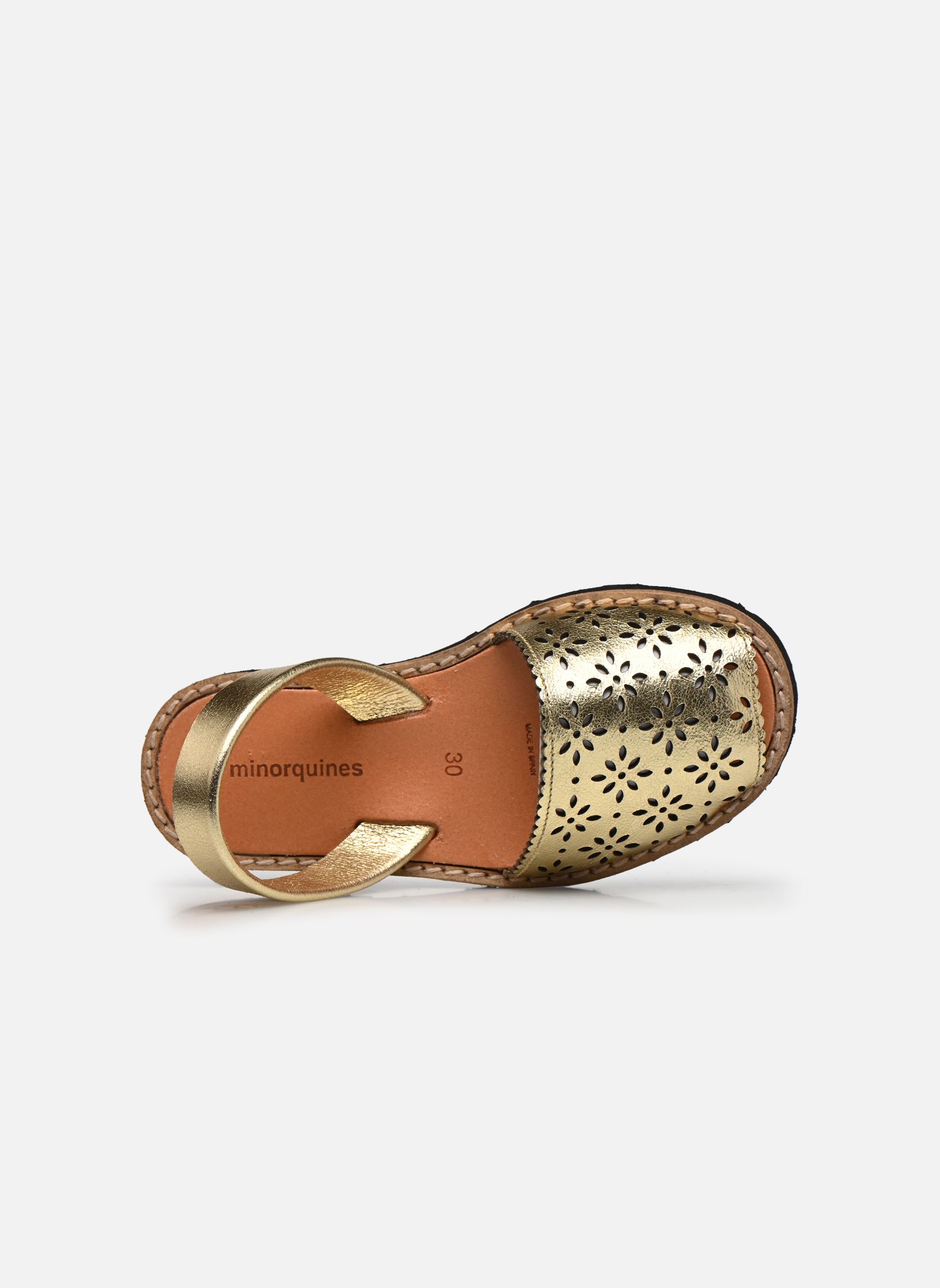Sandali Avarca Cuir Perforé Fleur Oro bambina oro e bronzo Minorquines Sandali Avarca Cuir Perforé Fleur Oro bambina oro e bronzo ORO