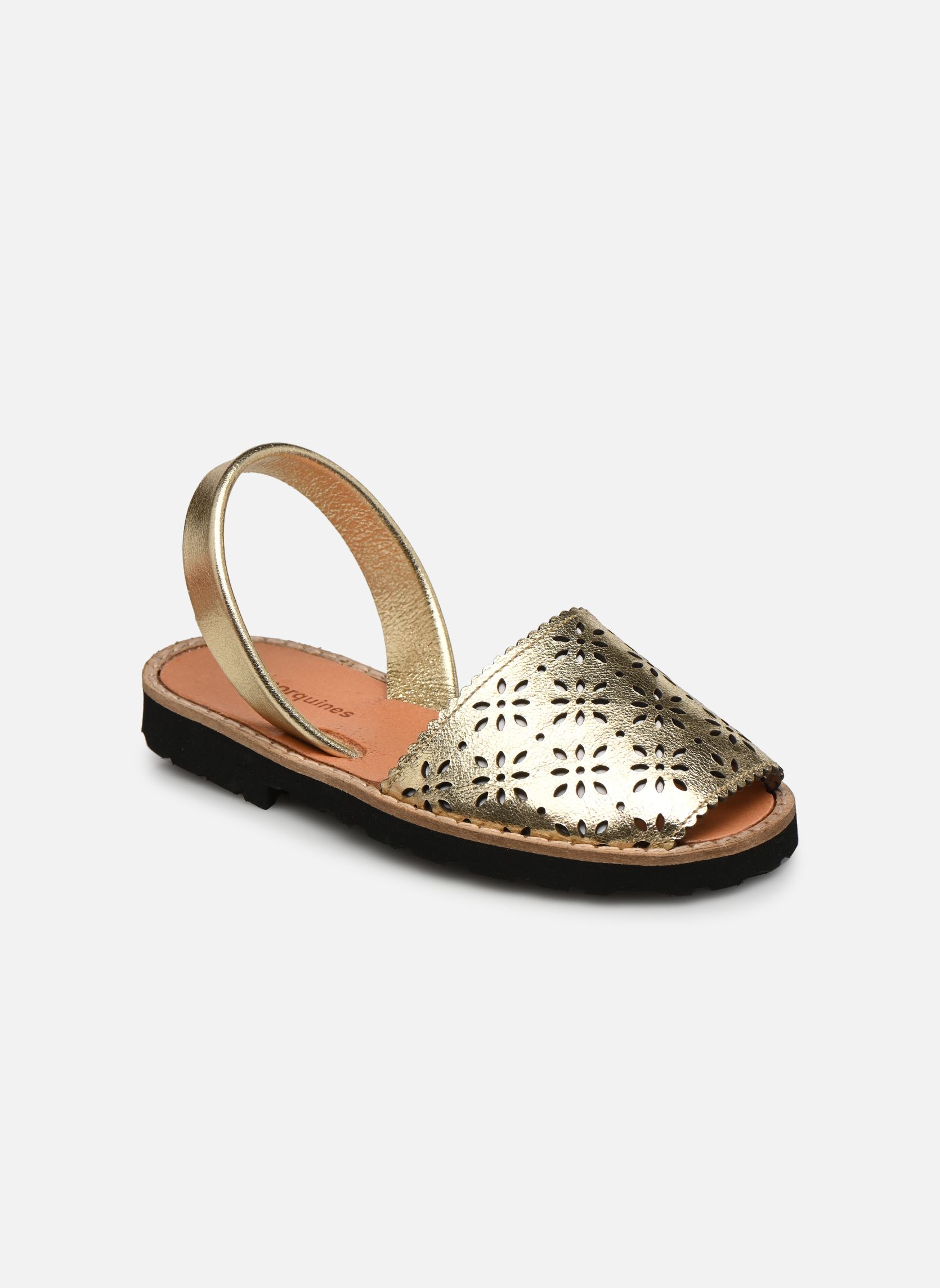 Sandali Avarca Cuir Perforé Fleur Oro bambina oro e bronzo Minorquines Sandali Avarca Cuir Perforé Fleur Oro bambina oro e bronzo ORO