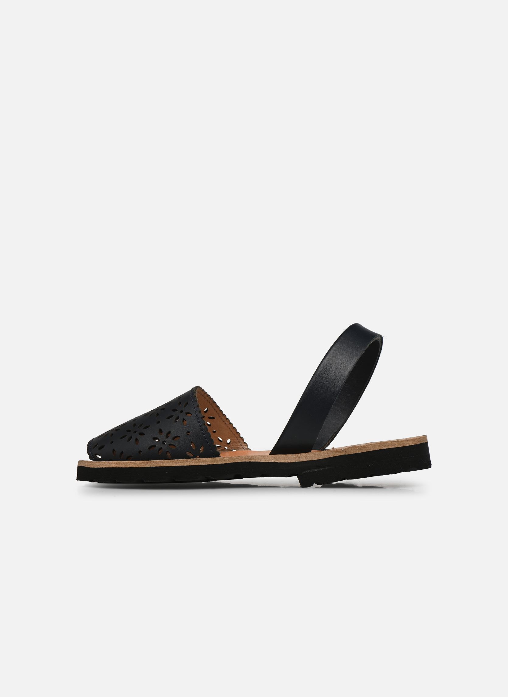 Sandales Avarca Cuir Perforé Fleur Azul fille bleu Minorquines Sandales Avarca Cuir Perforé Fleur Azul fille bleu AZUL