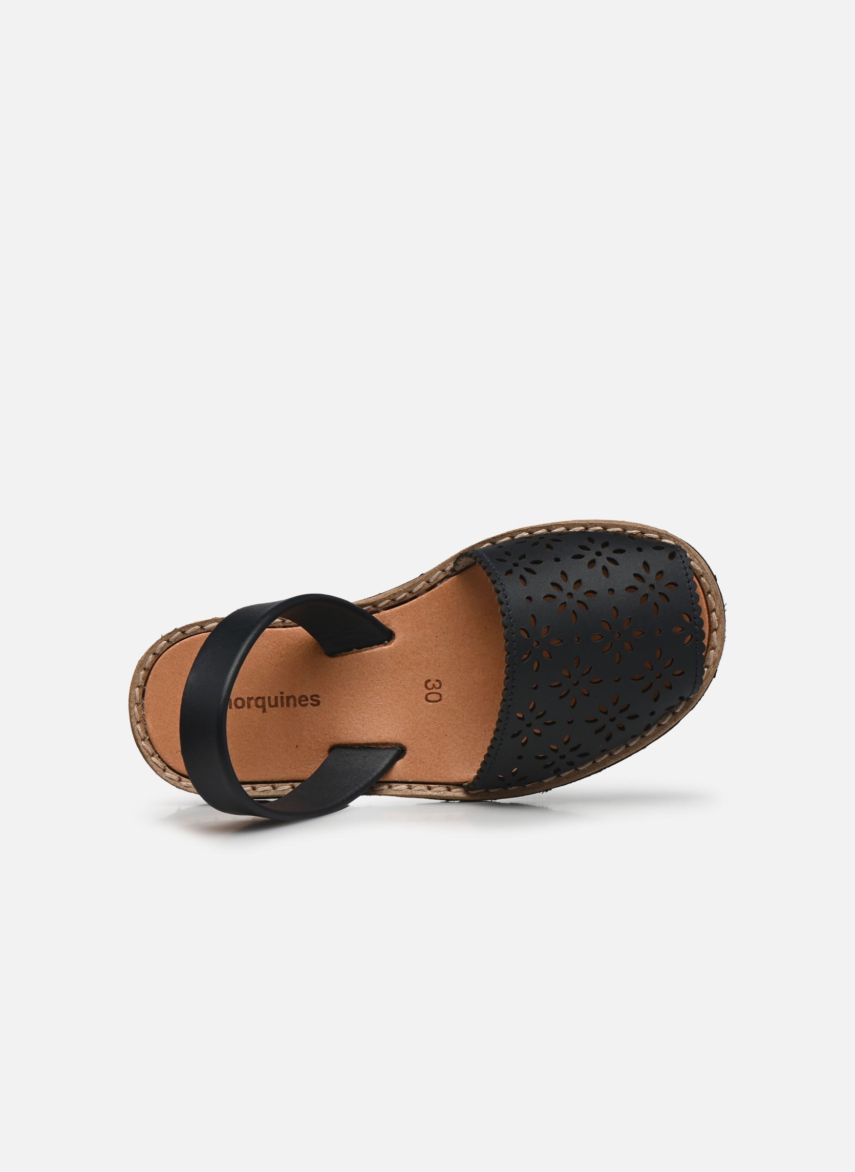 Sandales Avarca Cuir Perforé Fleur Azul fille bleu Minorquines Sandales Avarca Cuir Perforé Fleur Azul fille bleu AZUL