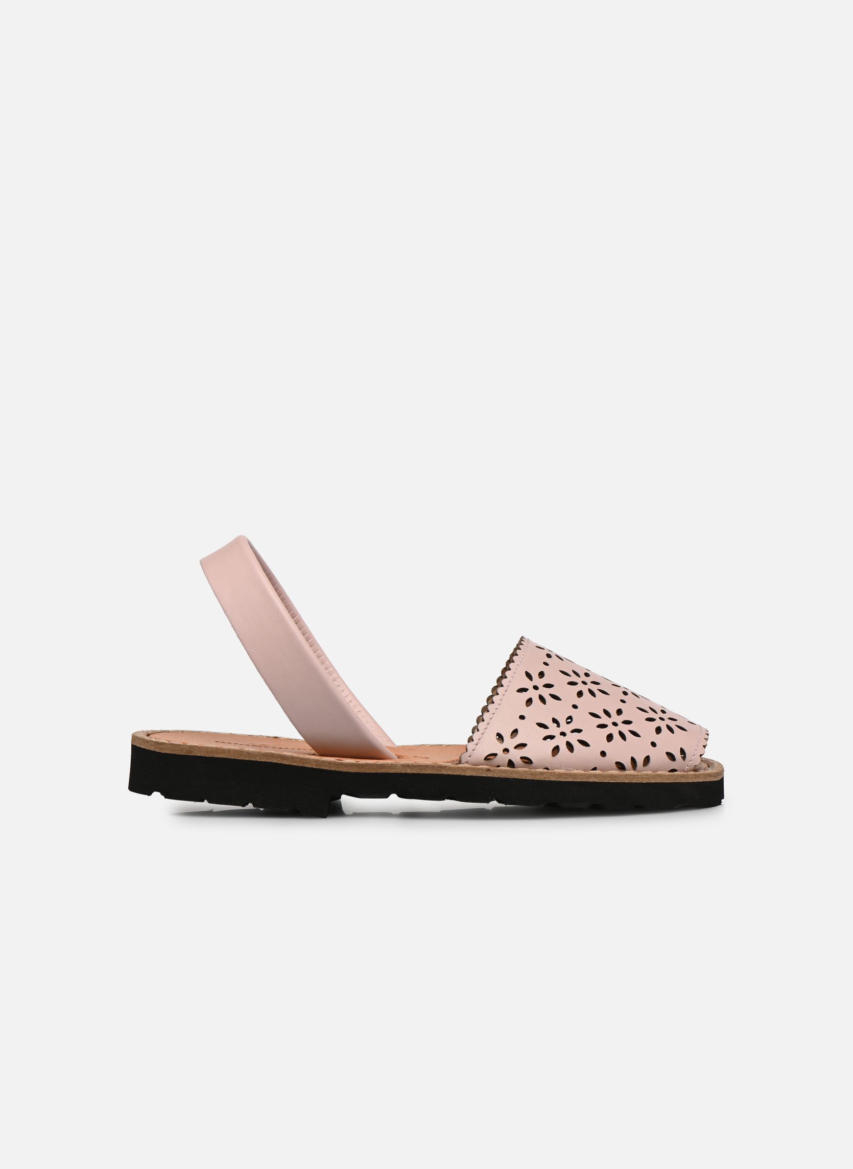 Sandalias Avarca Cuir Perforé Fleur Pink niña rosa Minorquines Sandalias Avarca Cuir Perforé Fleur Pink niña rosa PINK