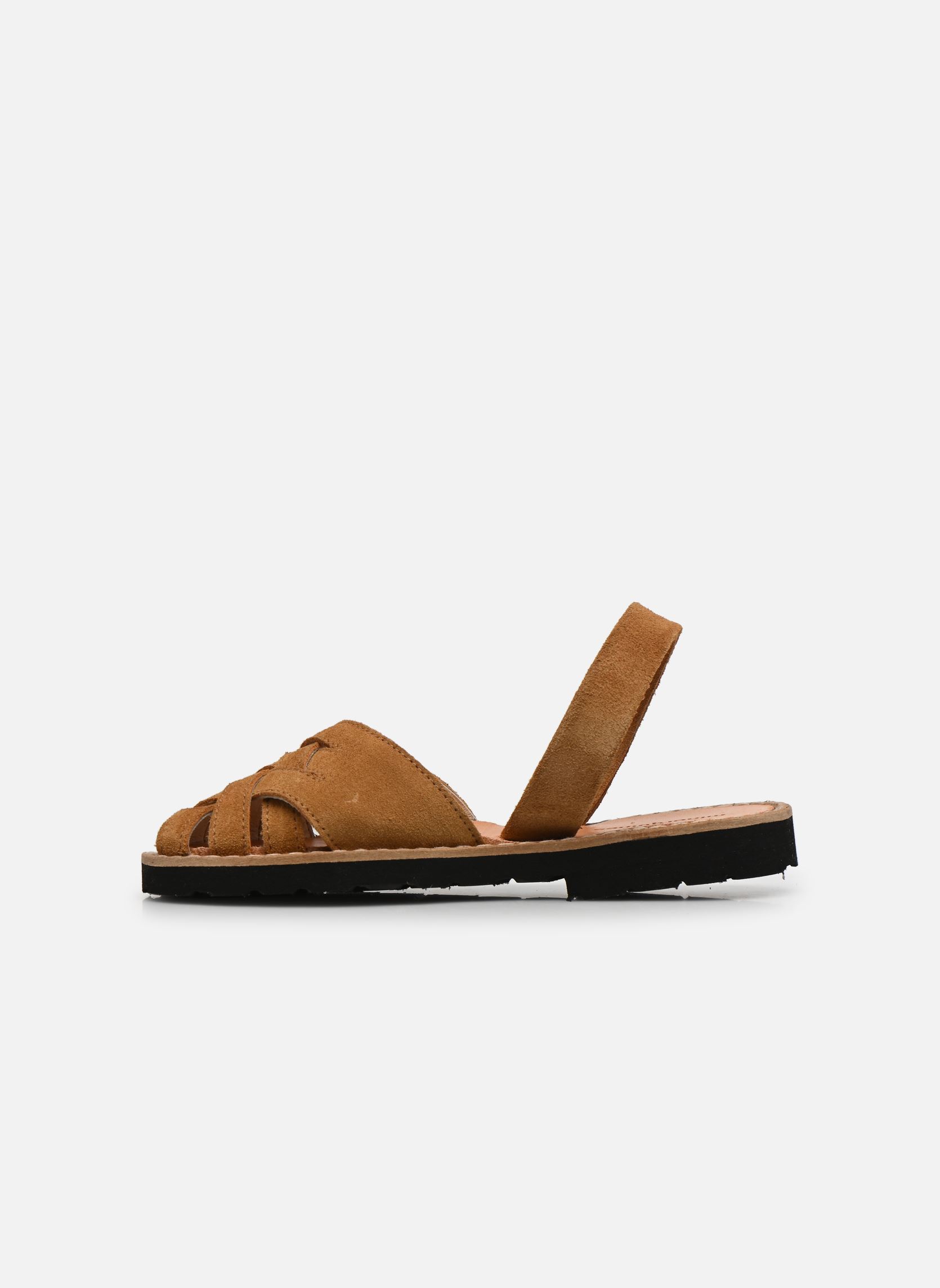 Sandales Avarca Compostelle Velours Naturel fille marron Minorquines Sandales Avarca Compostelle Velours Naturel fille marron NATUREL