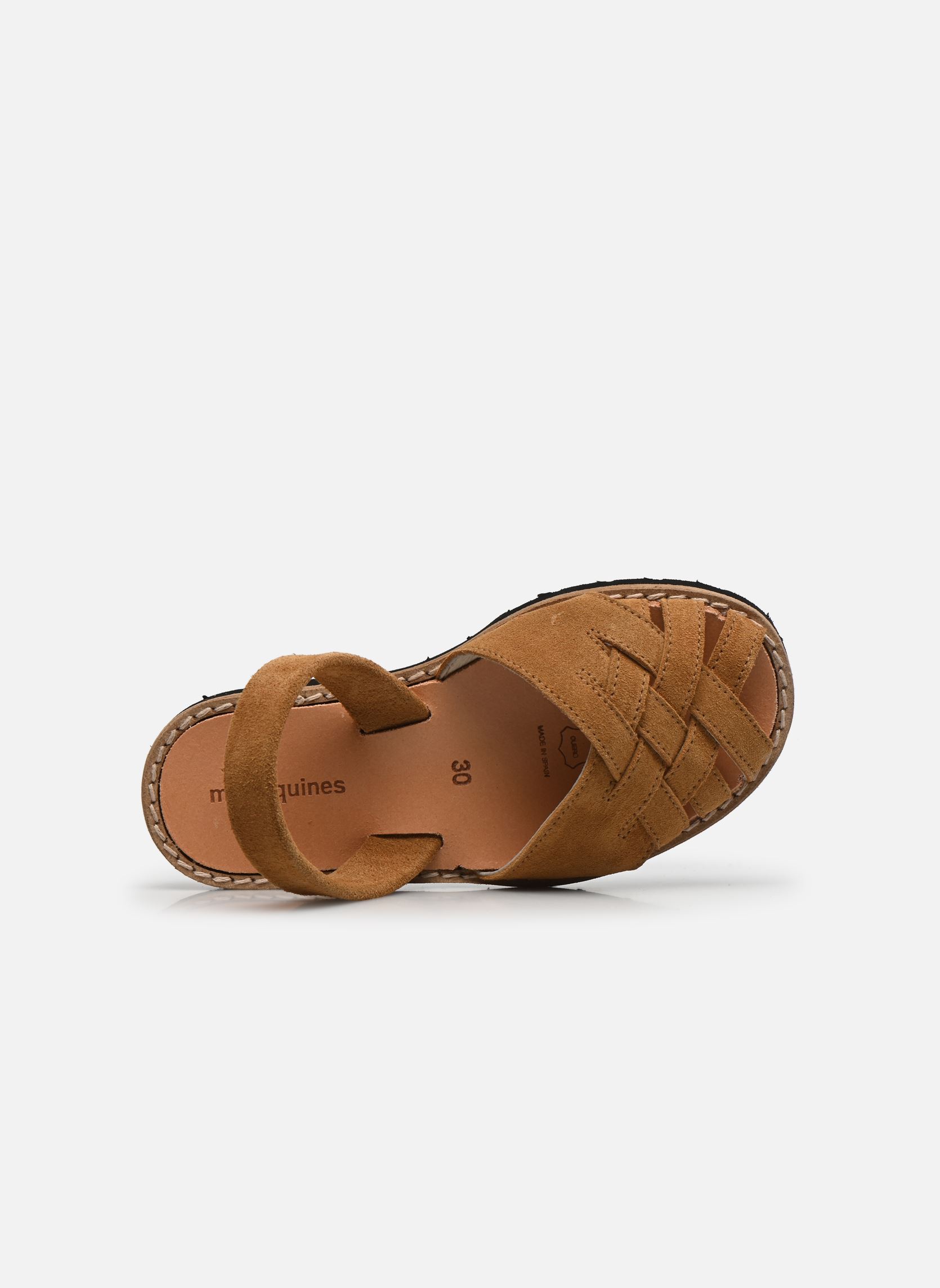 Sandales Avarca Compostelle Velours Naturel fille marron Minorquines Sandales Avarca Compostelle Velours Naturel fille marron NATUREL