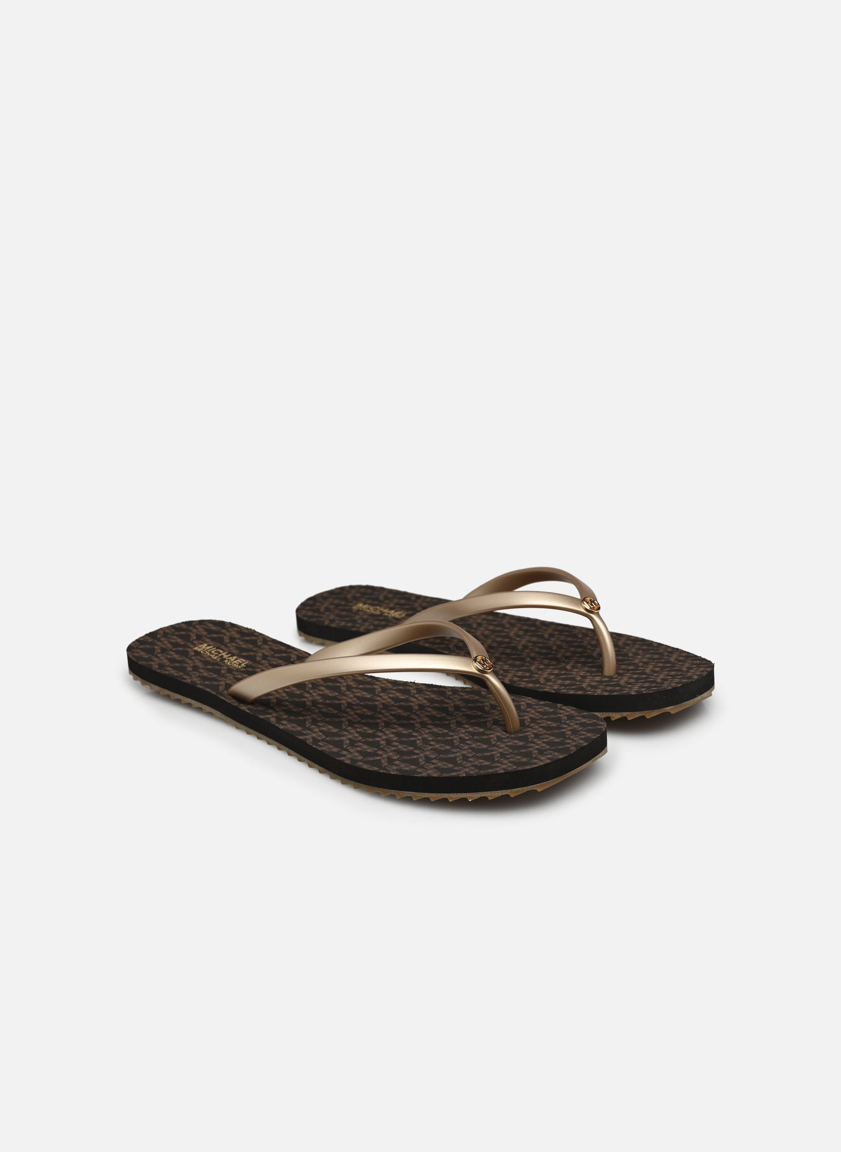 Slippers JINX FLIP FLOP dames goud en brons Michael Michael Kors Slippers JINX FLIP FLOP dames goud en brons BRN/PLGOLD