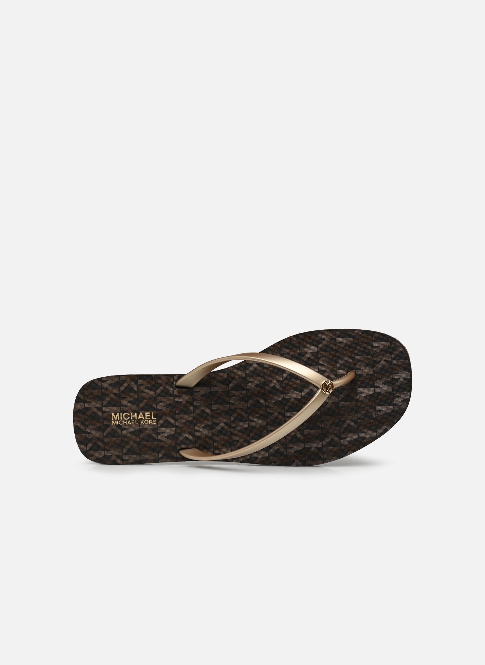 Slippers JINX FLIP FLOP dames goud en brons Michael Michael Kors Slippers JINX FLIP FLOP dames goud en brons BRN/PLGOLD