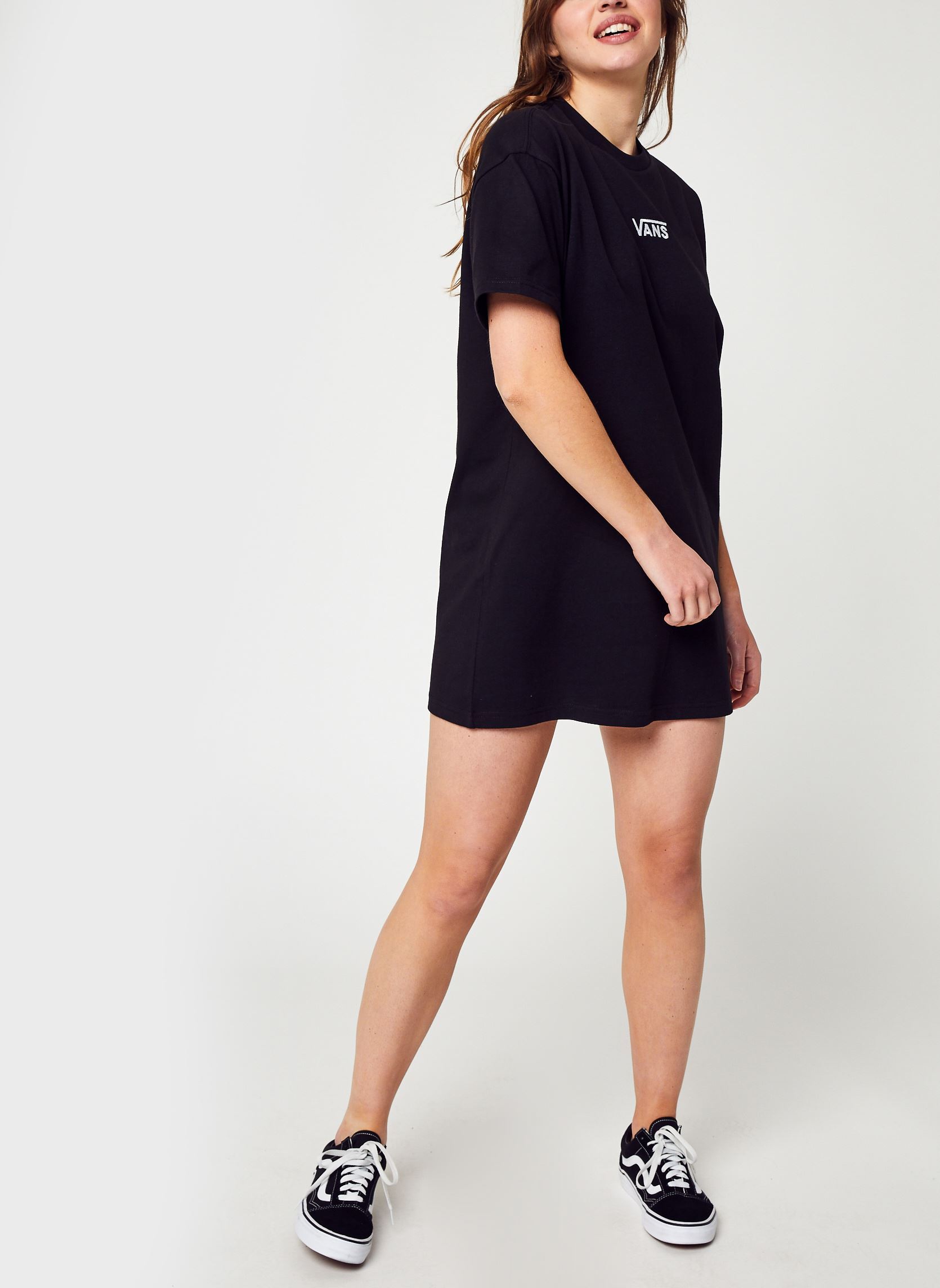 Robes Wm Center Vee Tee Dress femme noir Vans Robes Wm Center Vee Tee Dress femme noir Black