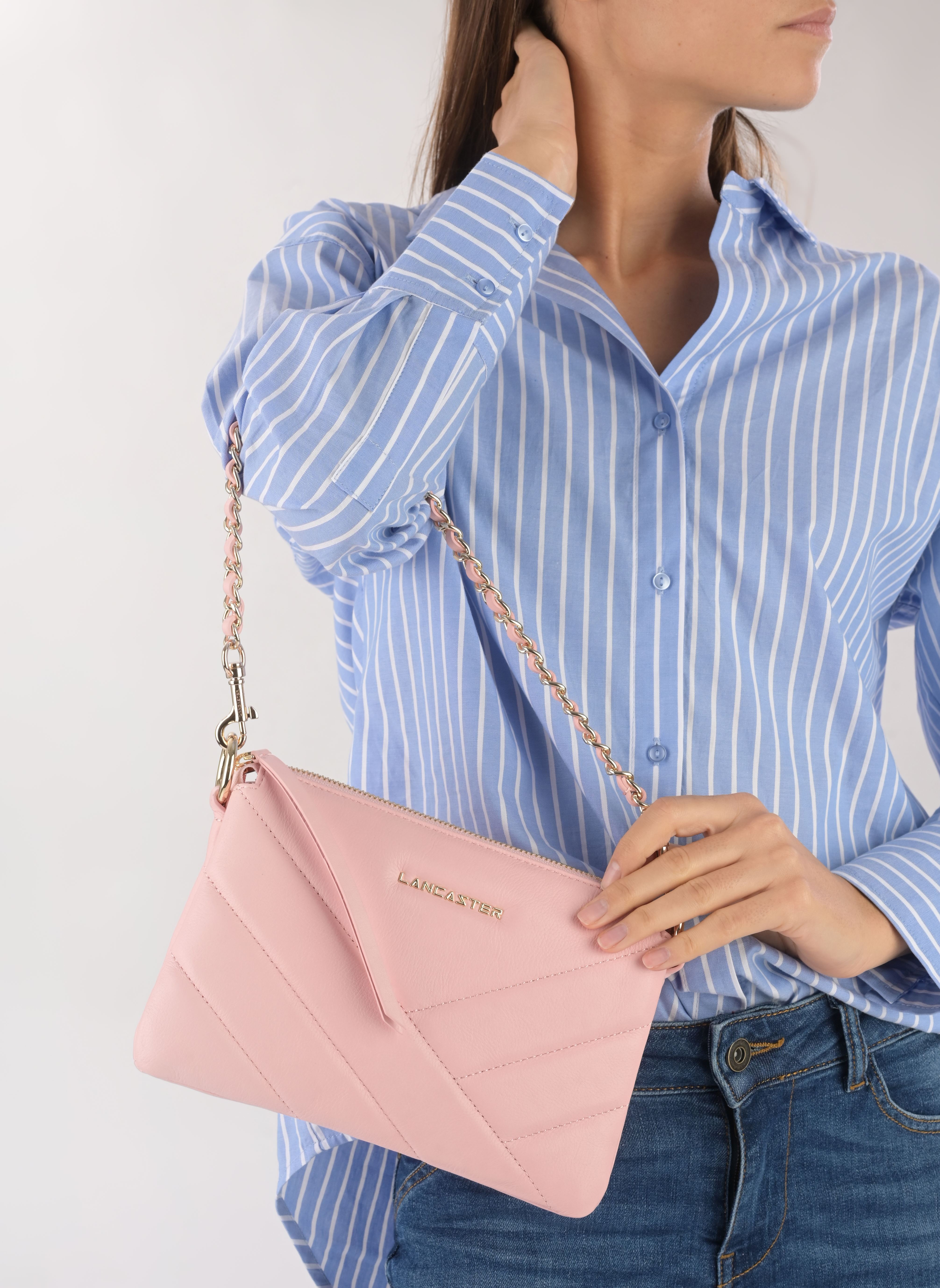Handtassen Pochette Zippée S Soft Matelassé dames roze Lancaster Handtassen Pochette Zippée S Soft Matelassé dames roze ROSE CLAIR