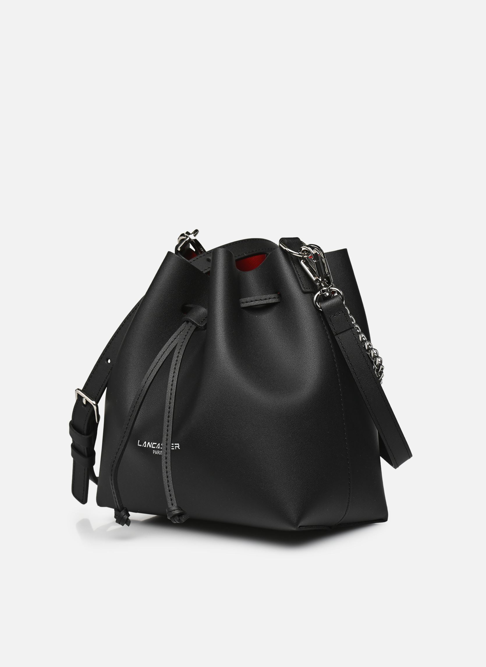 Umhängetaschen Sac Bourse A lacets coulissants S Pur & damen schwarz Lancaster Umhängetaschen Sac Bourse A lacets coulissants S Pur & damen schwarz NOIR - IN - ROUGE
