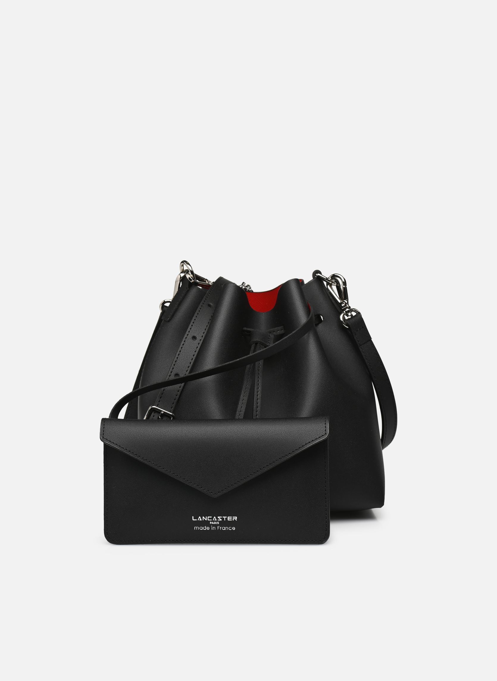 Umhängetaschen Sac Bourse A lacets coulissants S Pur & damen schwarz Lancaster Umhängetaschen Sac Bourse A lacets coulissants S Pur & damen schwarz NOIR - IN - ROUGE