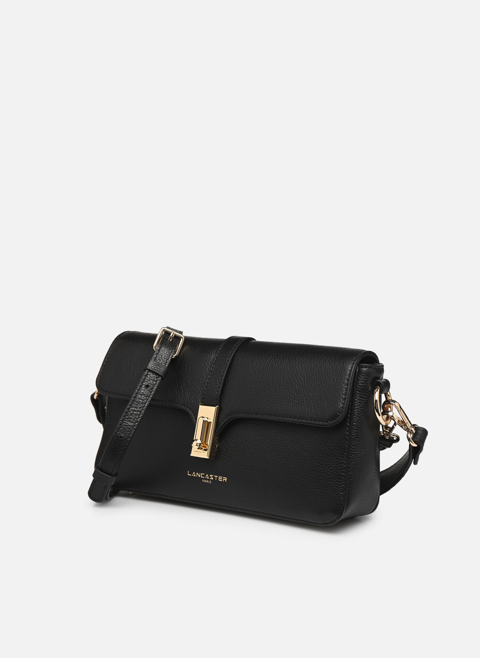 Sacs à main Sac Baguette A rabat avec fermoir Foulon femme noir Lancaster Sacs à main Sac Baguette A rabat avec fermoir Foulon femme noir NOIR