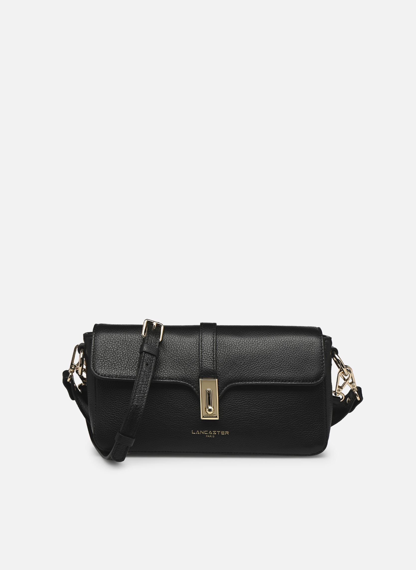 Sacs à main Sac Baguette A rabat avec fermoir Foulon femme noir Lancaster Sacs à main Sac Baguette A rabat avec fermoir Foulon femme noir NOIR