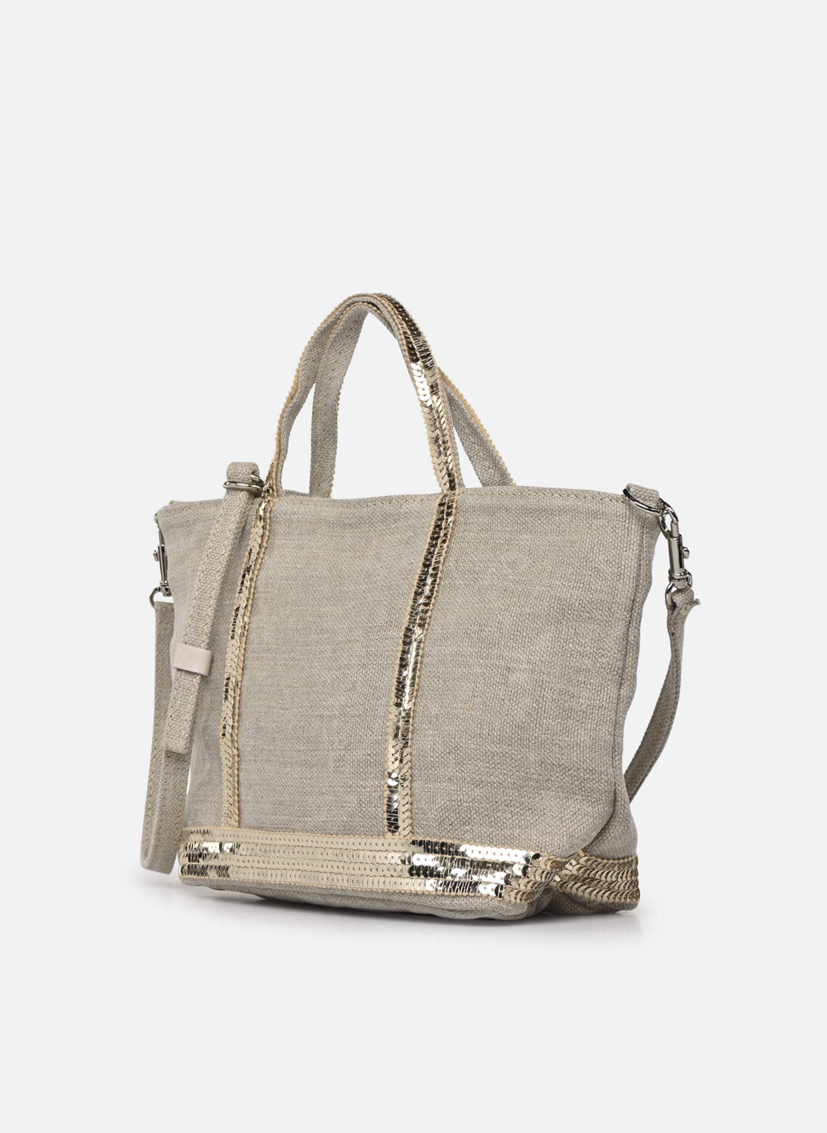Cabas Cabas XS Bandoulière en Lin et Paillette femme beige Vanessa Bruno Cabas Cabas XS Bandoulière en Lin et Paillette femme beige SABLE
