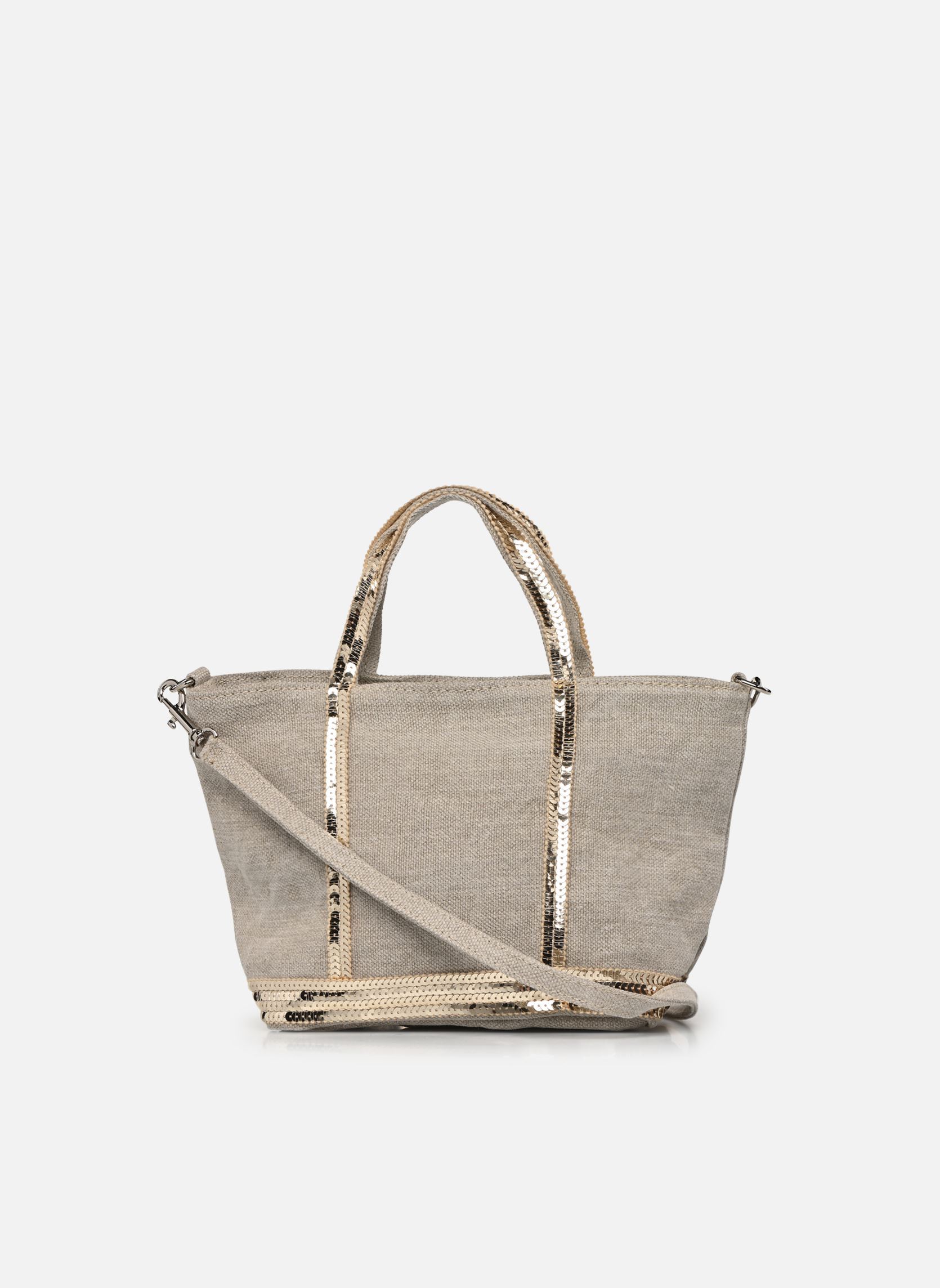 Cabas Cabas XS Bandoulière en Lin et Paillette femme beige Vanessa Bruno Cabas Cabas XS Bandoulière en Lin et Paillette femme beige SABLE