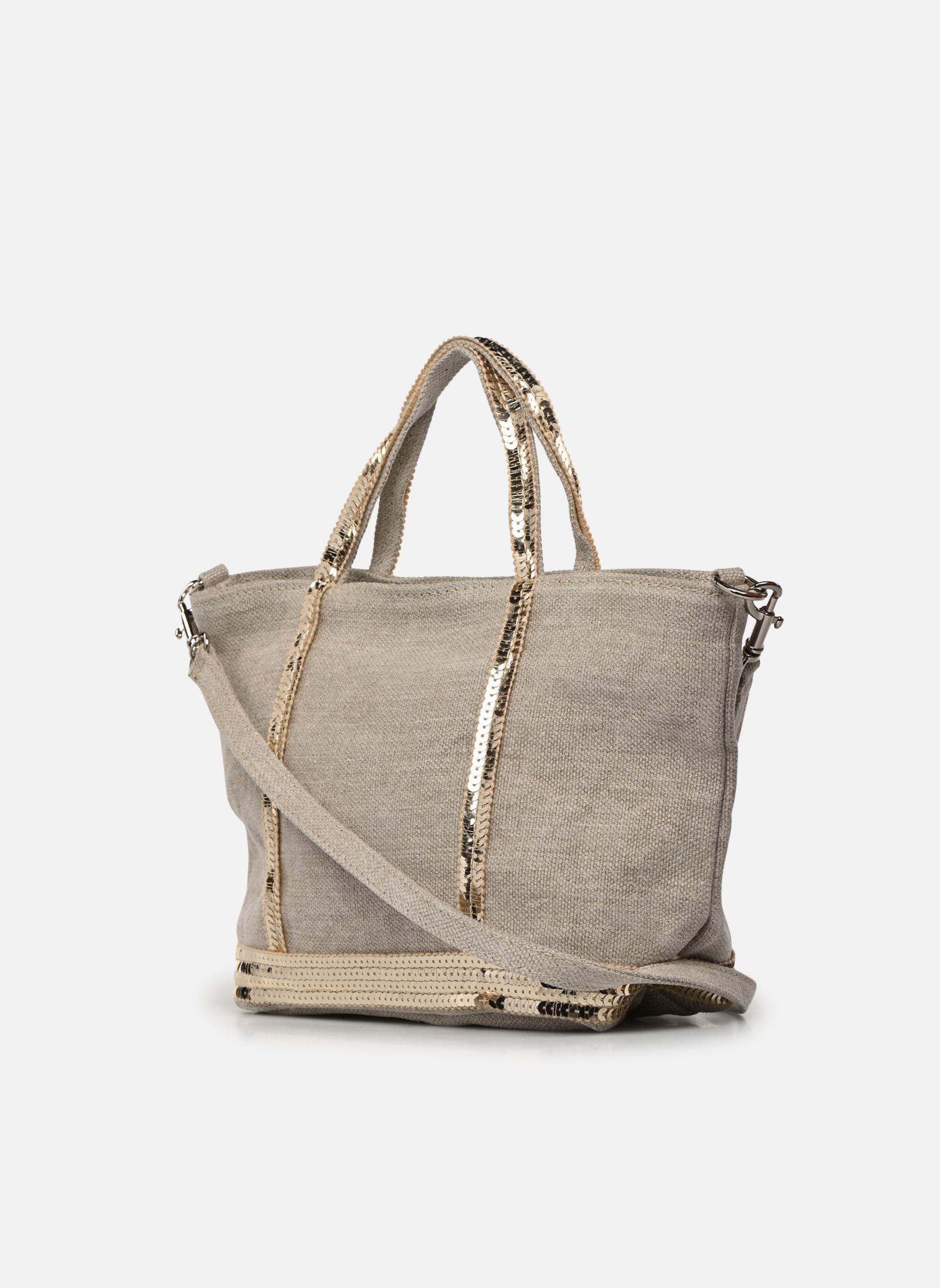 Cabas Cabas XS Bandoulière en Lin et Paillette femme beige Vanessa Bruno Cabas Cabas XS Bandoulière en Lin et Paillette femme beige SABLE