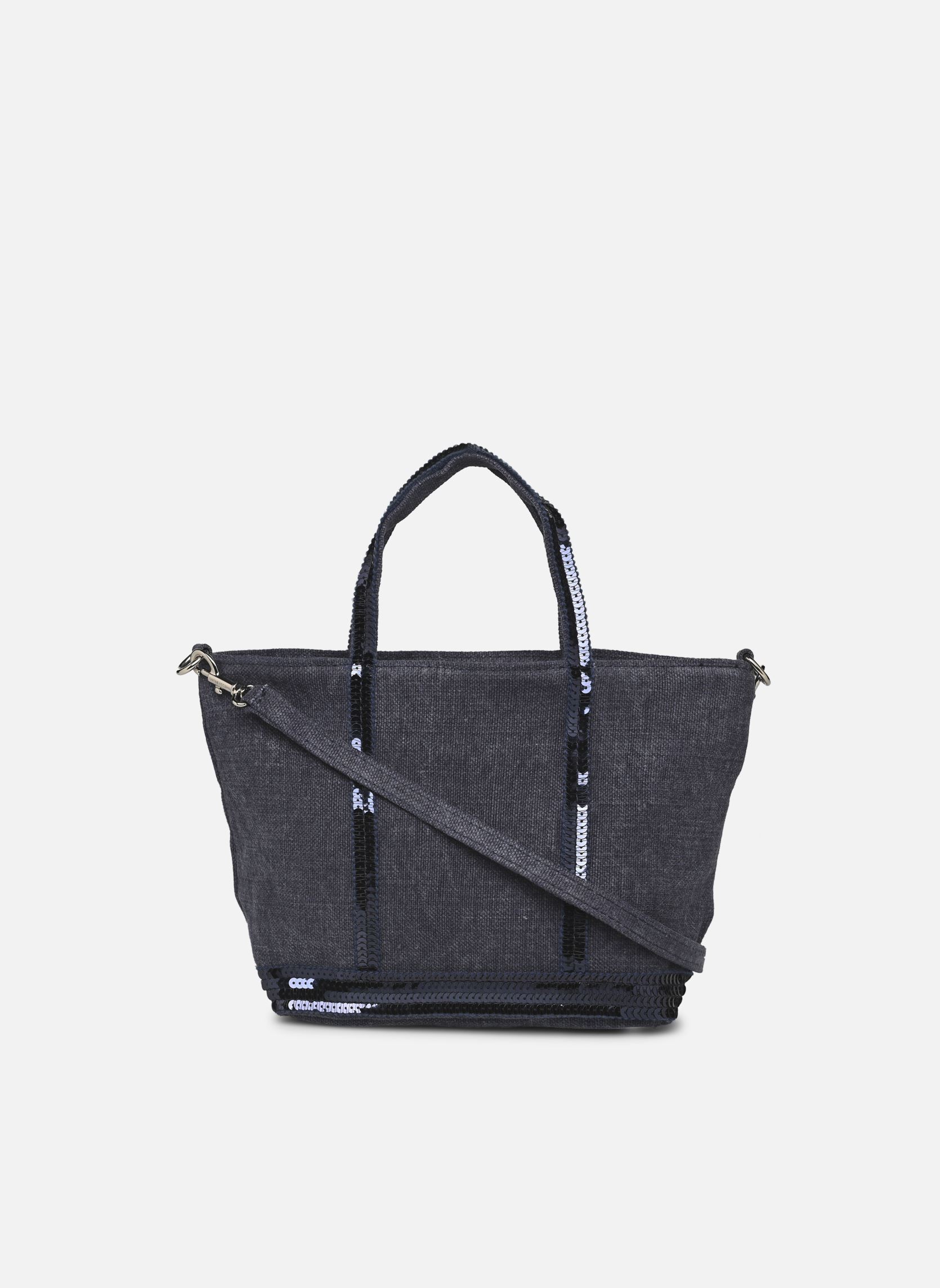 Cabas Cabas XS Bandoulière en Lin et Paillette femme bleu Vanessa Bruno Cabas Cabas XS Bandoulière en Lin et Paillette femme bleu DENIM