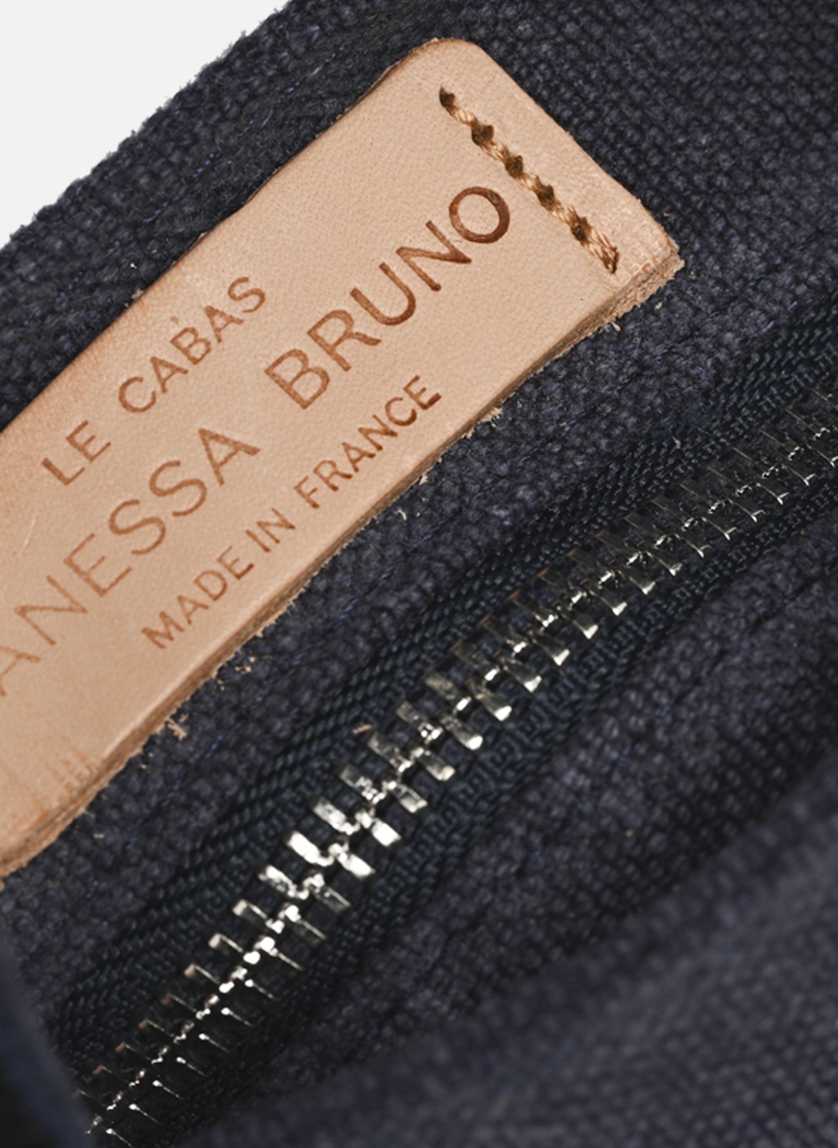 Cabas Cabas XS Bandoulière en Lin et Paillette femme bleu Vanessa Bruno Cabas Cabas XS Bandoulière en Lin et Paillette femme bleu DENIM